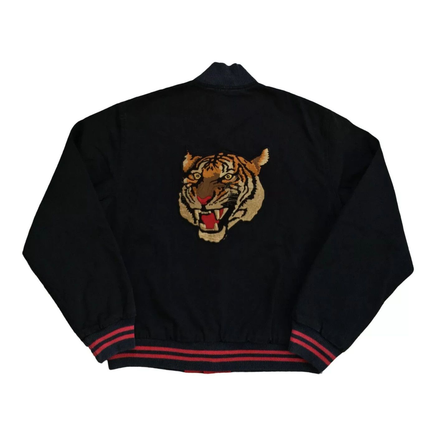 90s Polo Ralph Lauren Tiger Head Varsity Jacket - 1