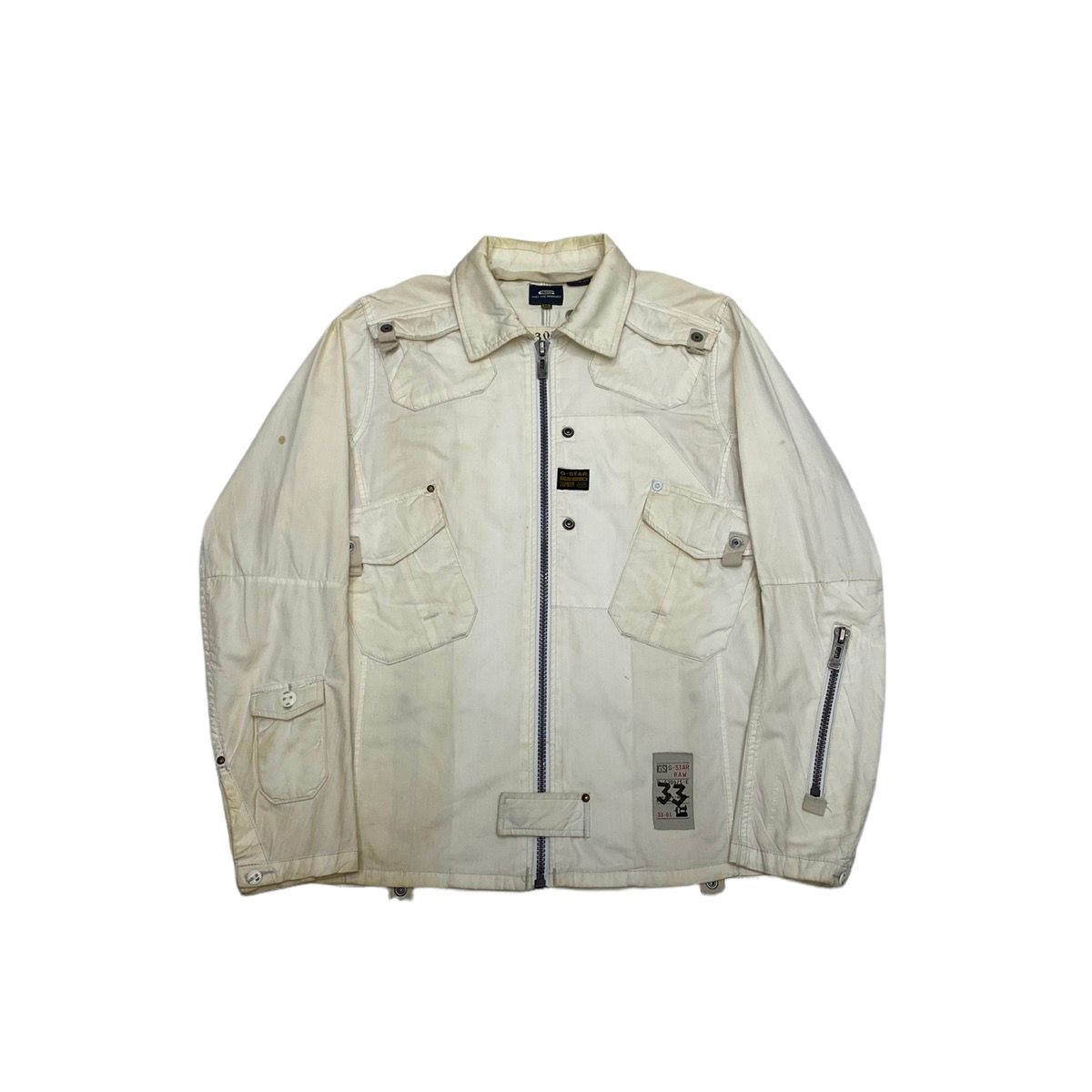 🔥G STAR RAW MULTI POCKET TACTICAL COTTON MOTORCYCLE JACKET - 1