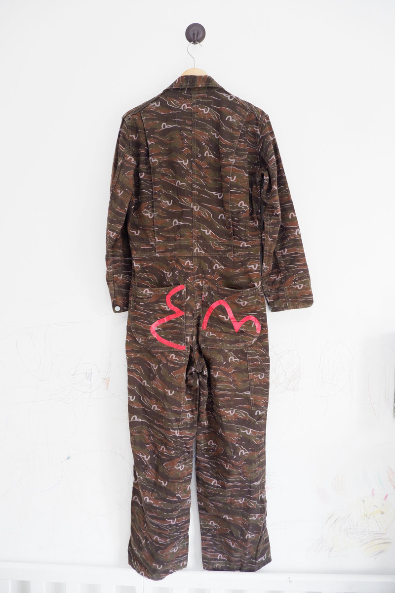 Vintage Evisu Multi Logo Camo Coveralls - 1