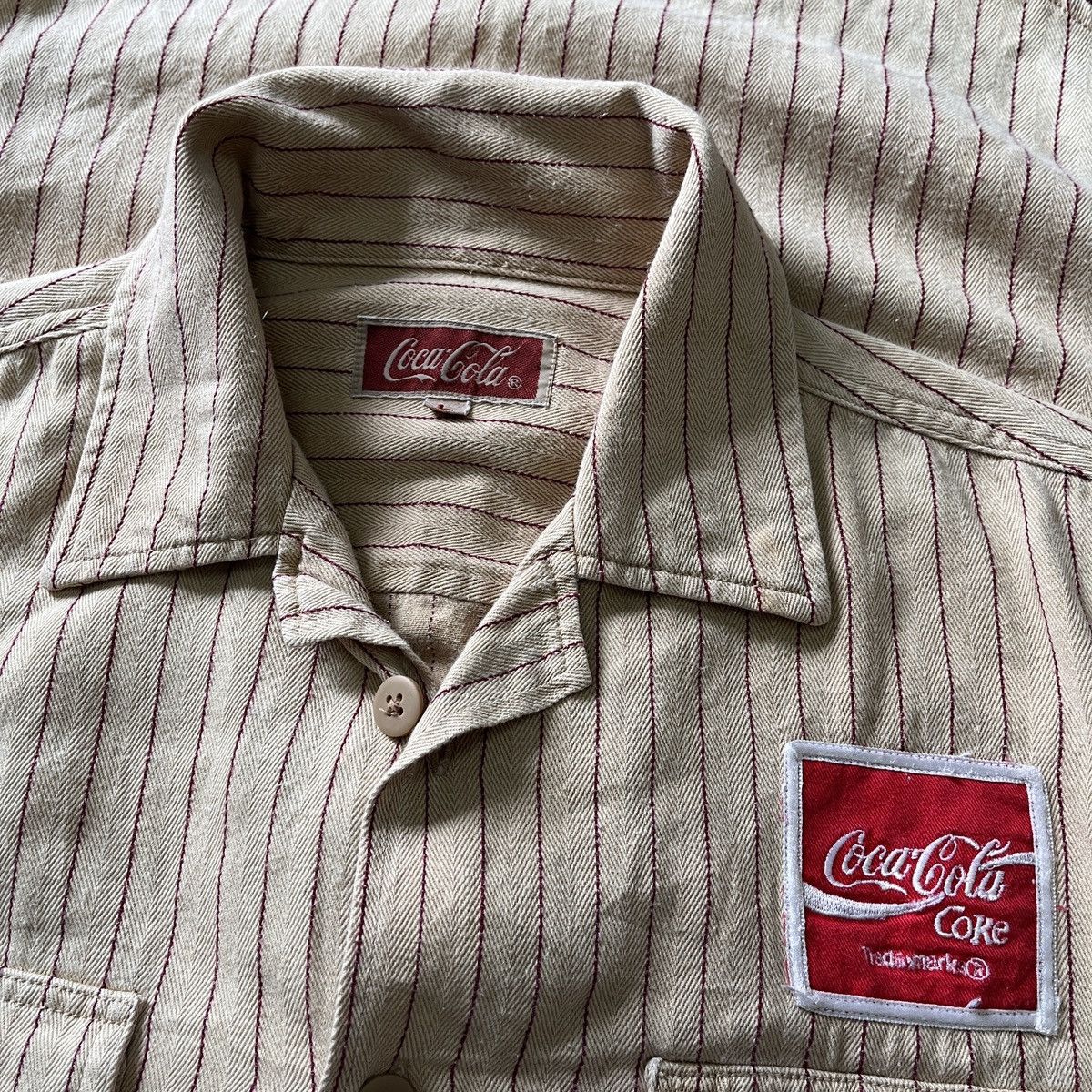 Vintage Coca Cola Hickory Buttons Up Shirt - 3