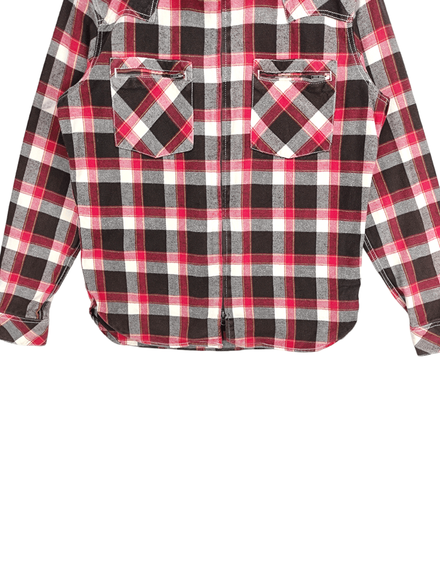 Japanese Brand - Steals🔥Flannel Jacket Checkered Zip Up by Alphasophy - 7