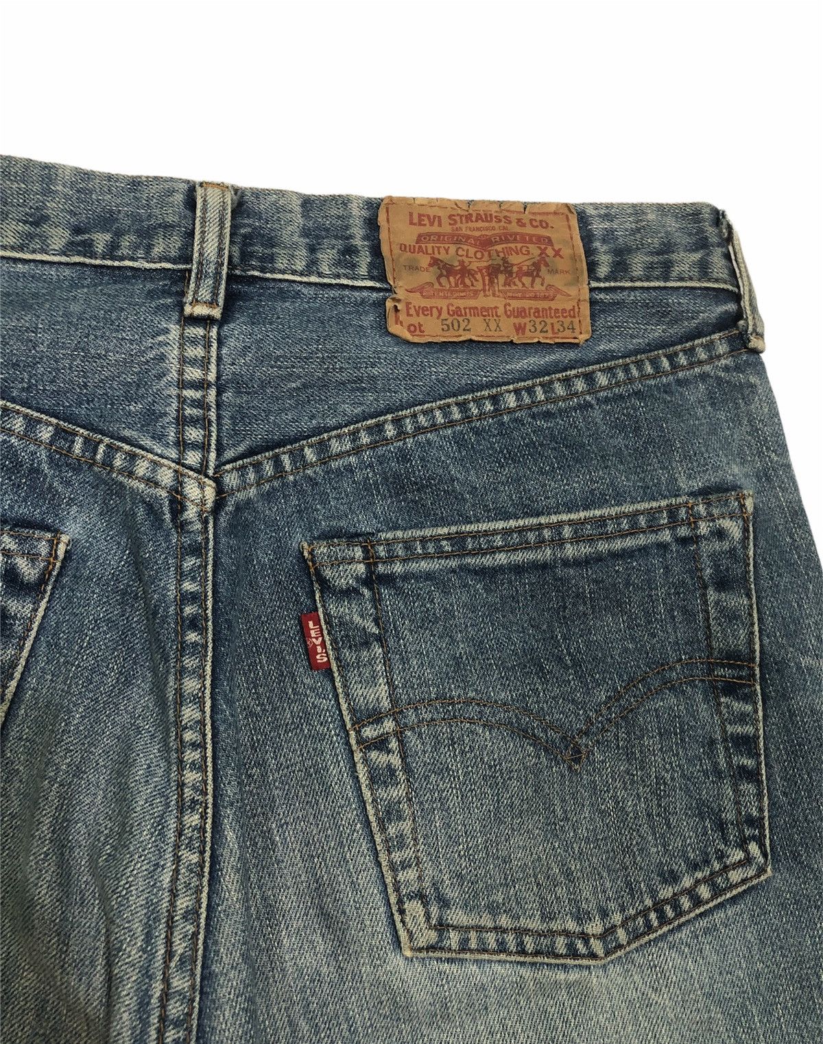 Vintage 90’s Levis 502XX Big E Selvedge Redline Denim - 7