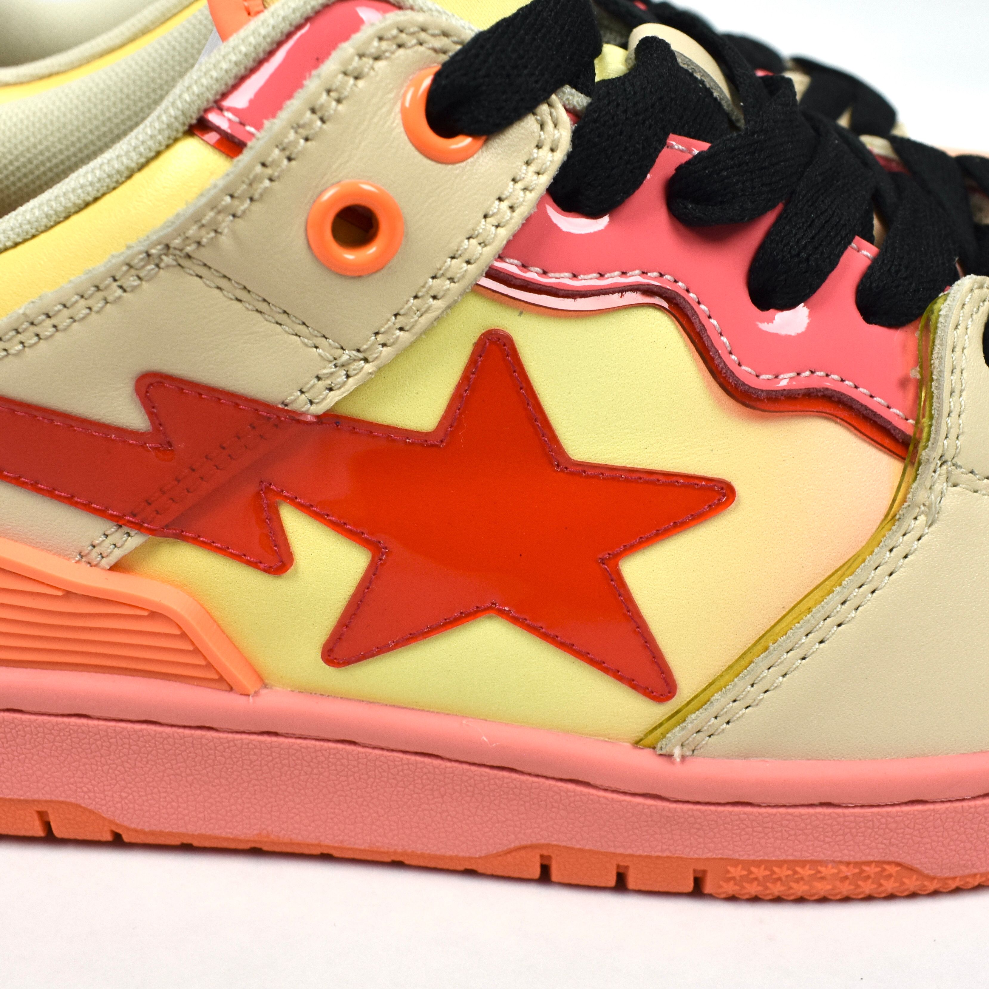 A Bathing Ape Bape Sk8 Sta Dunk Sneakers Pink Orange DS - 8