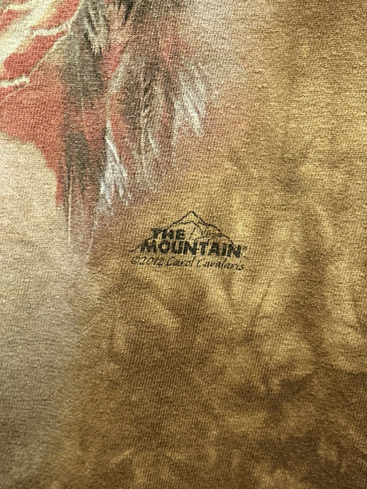 Vintage The Mountain Native American Wolf Nature T-Shirt XL - 4