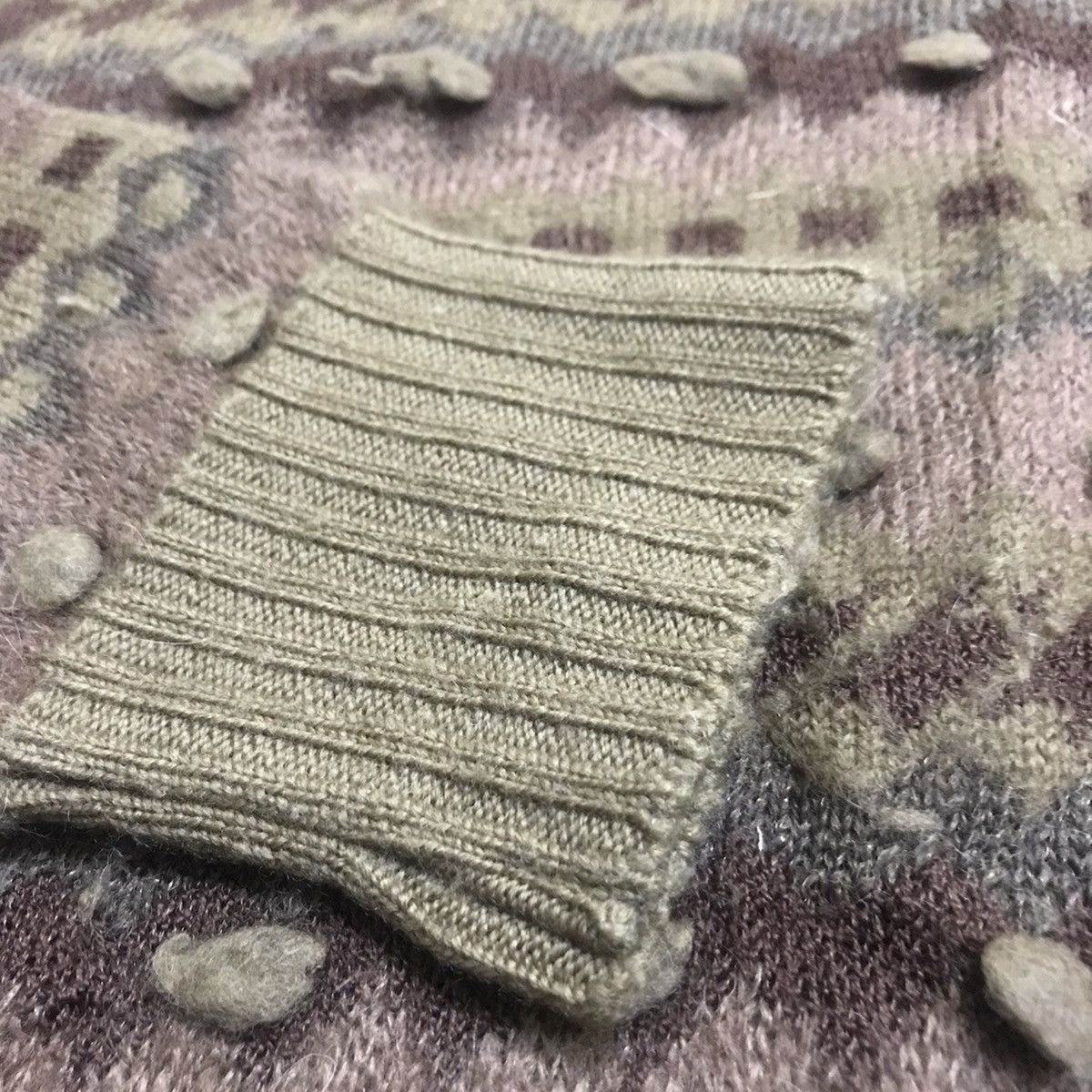 Vintage 80s issey miyake wool knitted crewneck sweater japan - 10
