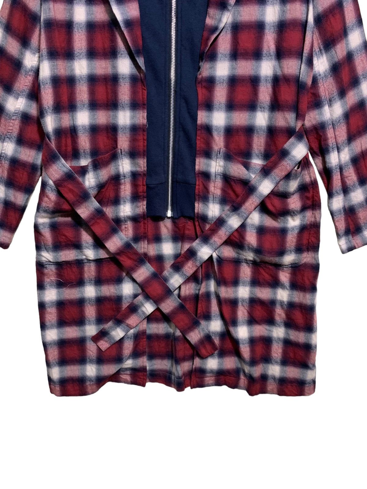 🔥John UNDERCOVER TARTANS TRENCH COATS HOODIE - 5