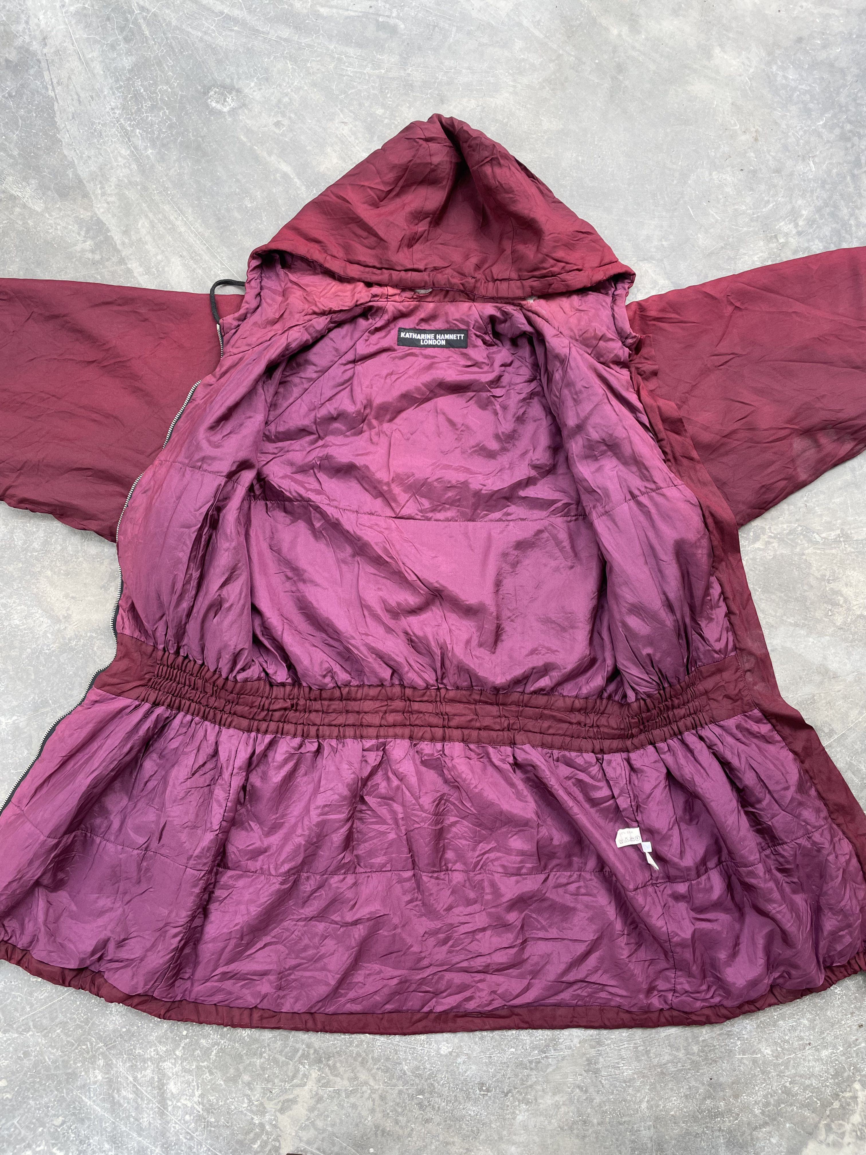 🔥90’s Katharine Hamnett London Silk Hoodie Parka🔥 - 4
