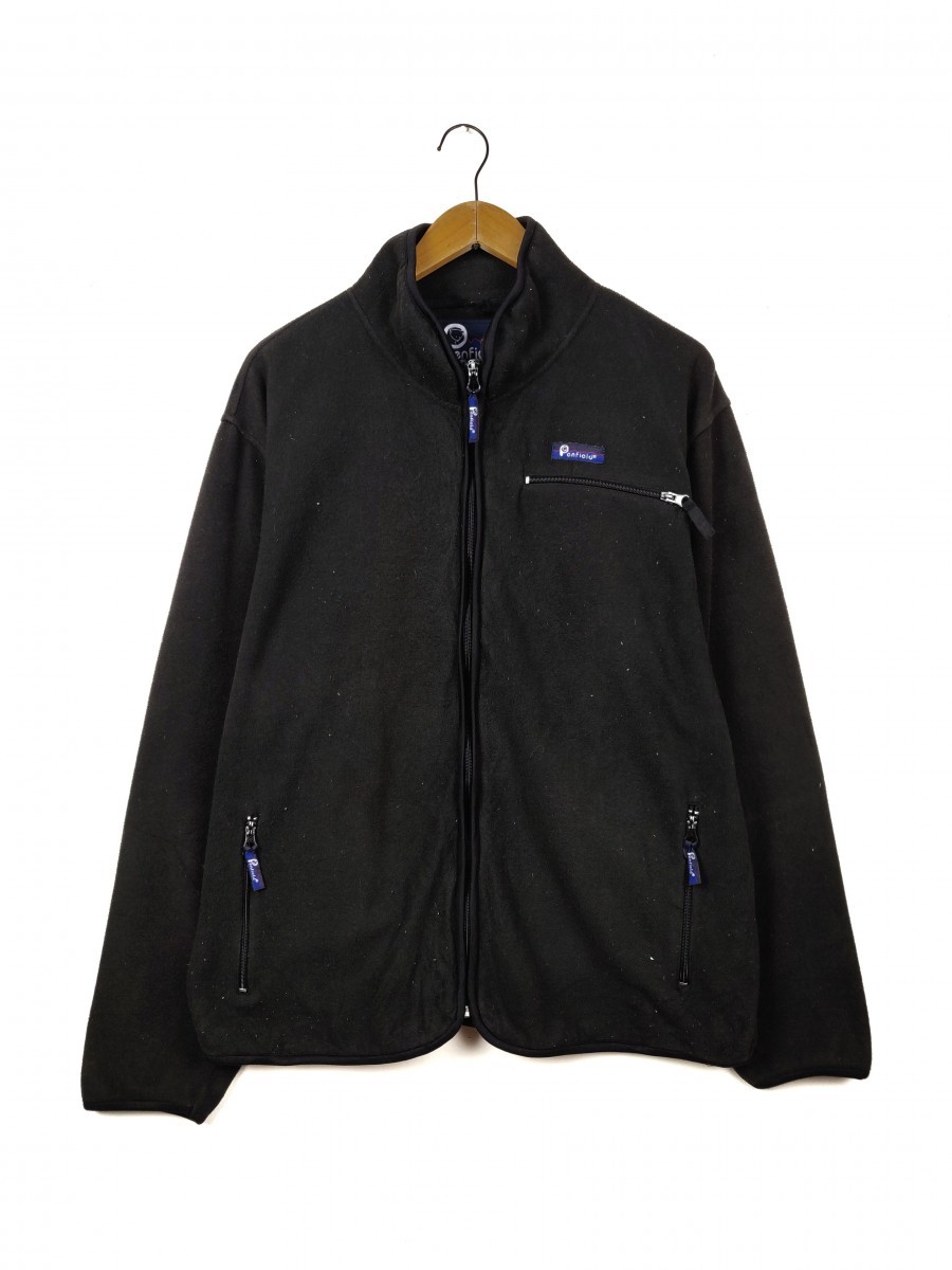 Black - Fleece Sweater Outdoor Jacket Zipper - 1