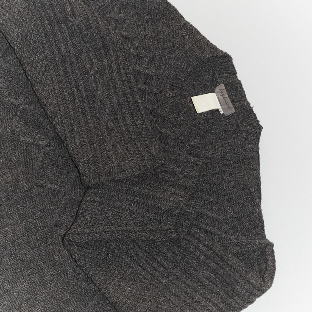 Charcoal Cable Knit Sweater 90s - 3