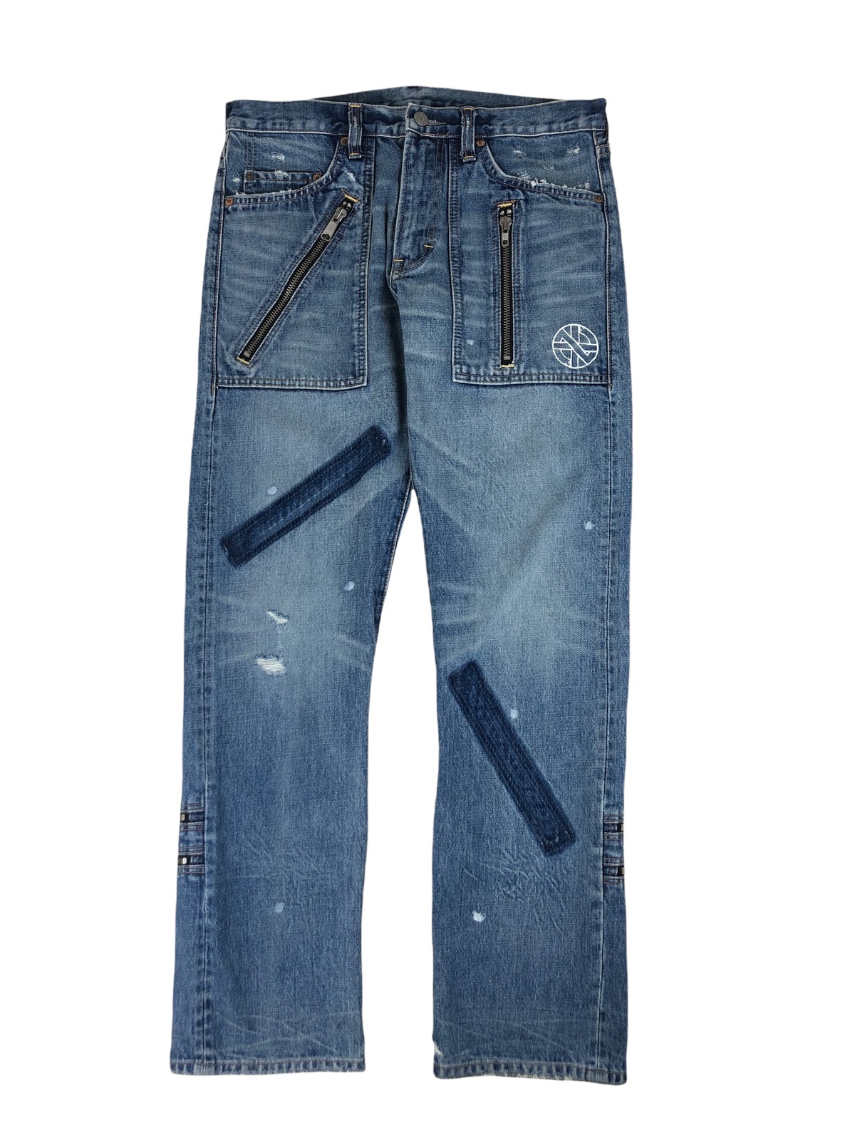 1990s RNA Multi zipper Seditionaries Punk Style Jeans - 1