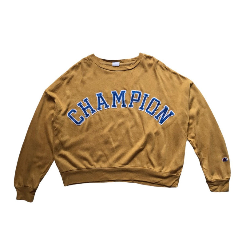 Vintage Champion Spellout Crewneck cropped - 1