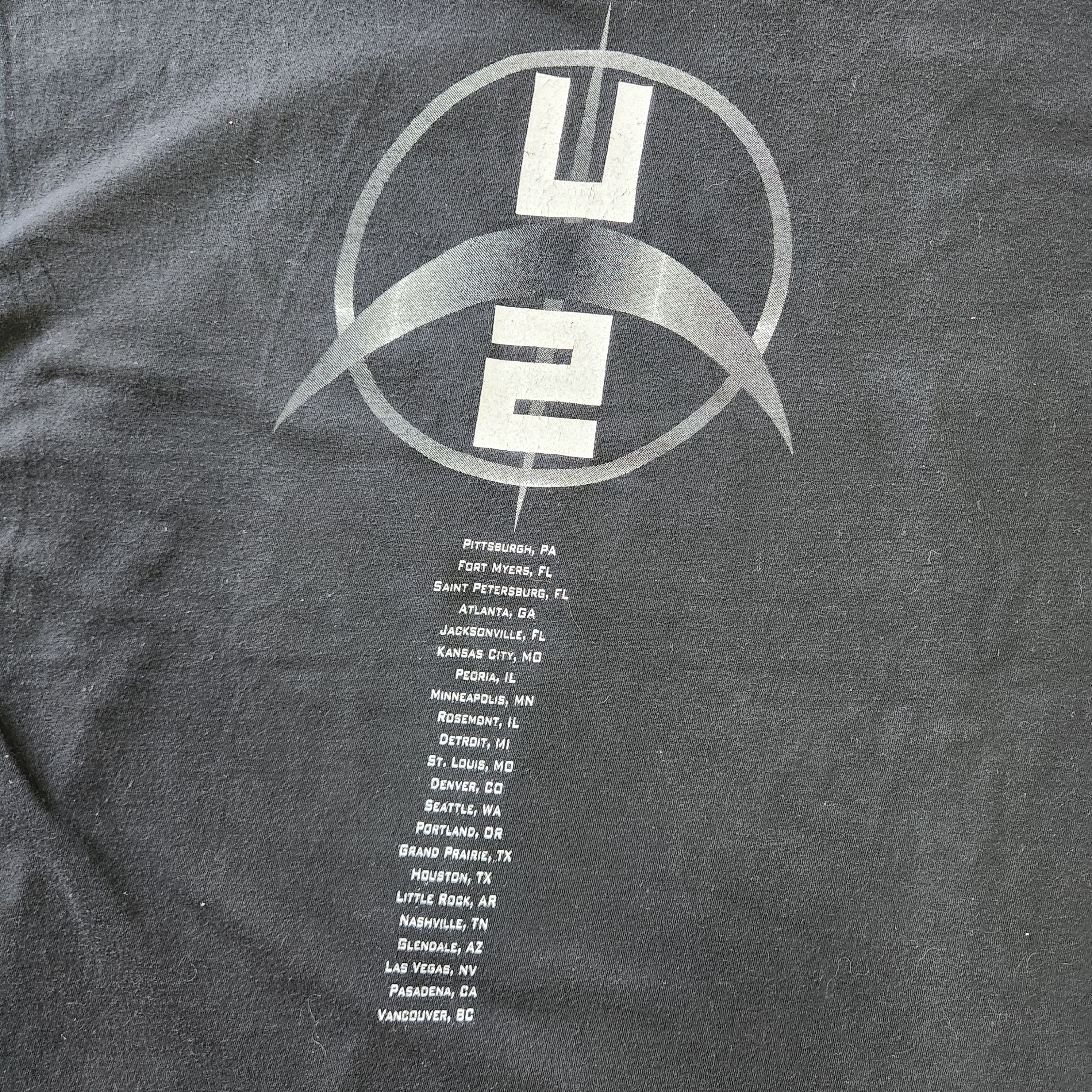 Vintage Y2K Bono U2 Tour 360 Black TShirt - 17