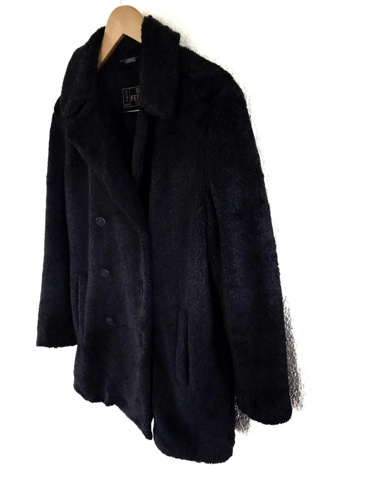 FENDI Jeans Boa Coat/ Fur Jacket Made in Italy - 4