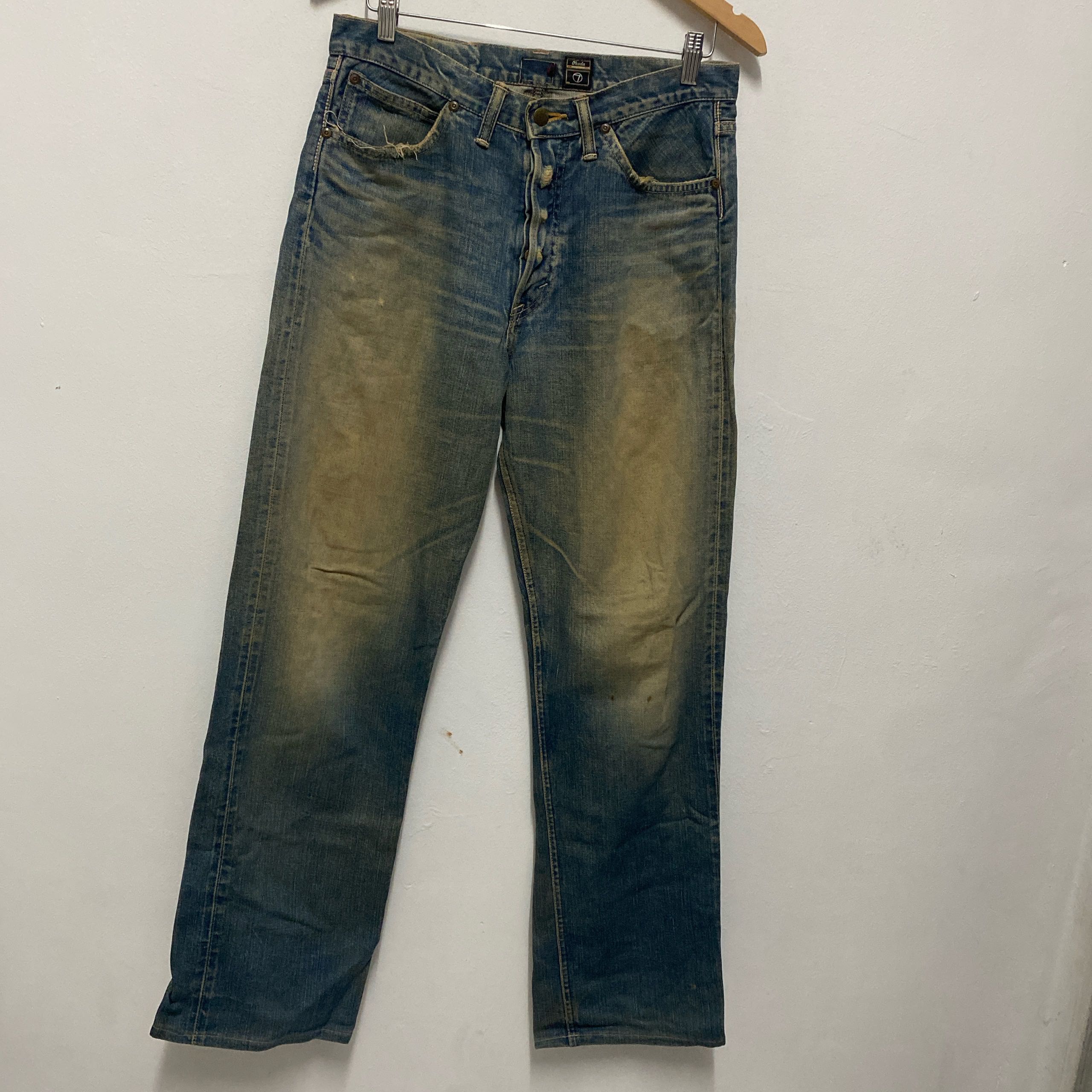 Vintage Lee Selvedge Jeans Distressed  - 1