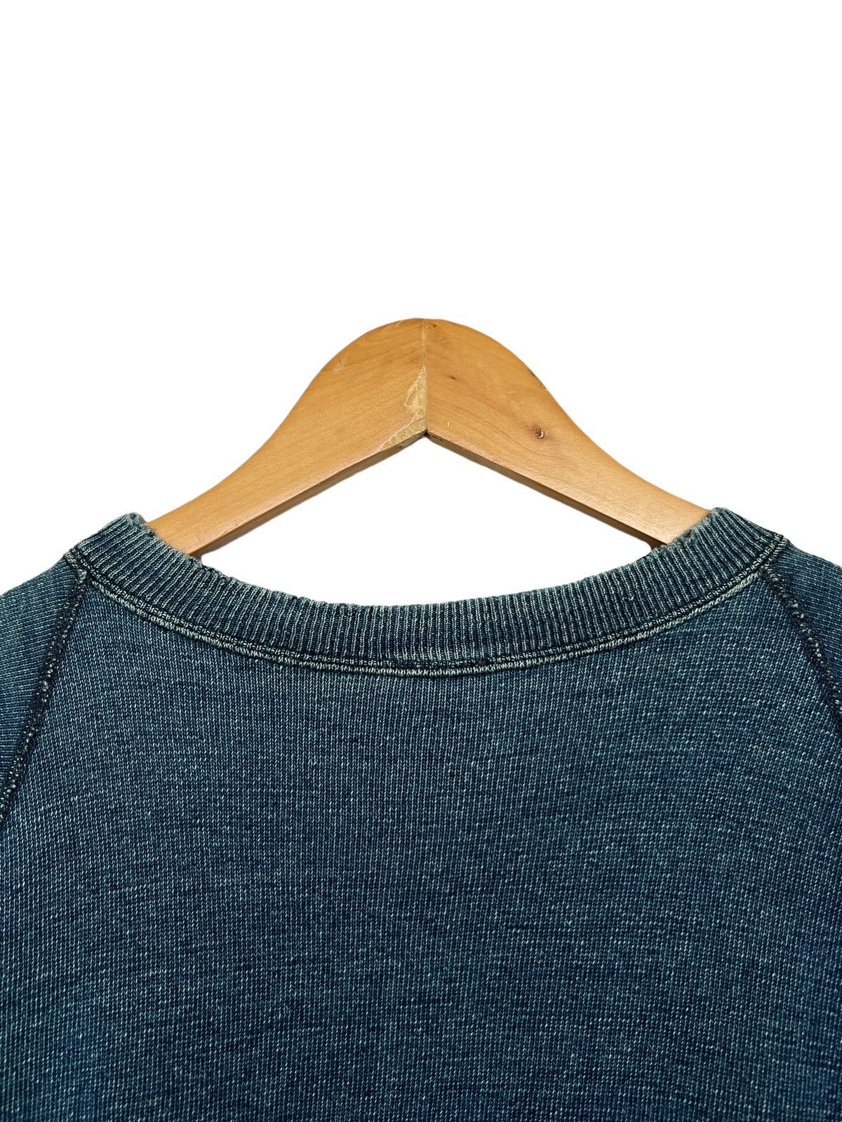 Vintage 45rpm Distressed Blue Sunfaded Sweatshirt - 5