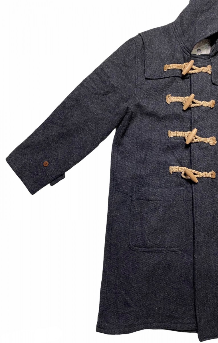 Vintage - Flight Garment Grey Wool Hooded Long Duffel Coat - 8