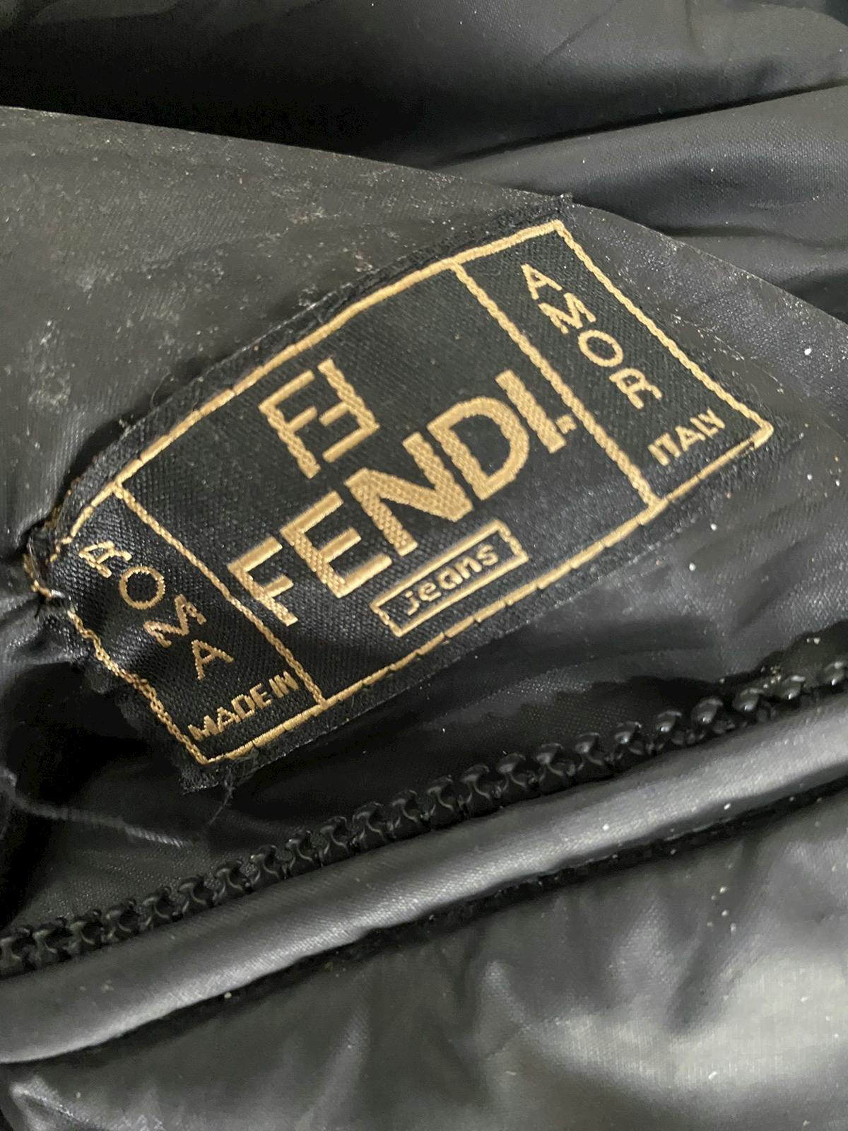 Distressed Fendi Monogram Zucca Reversible Puffer Jacket - 11