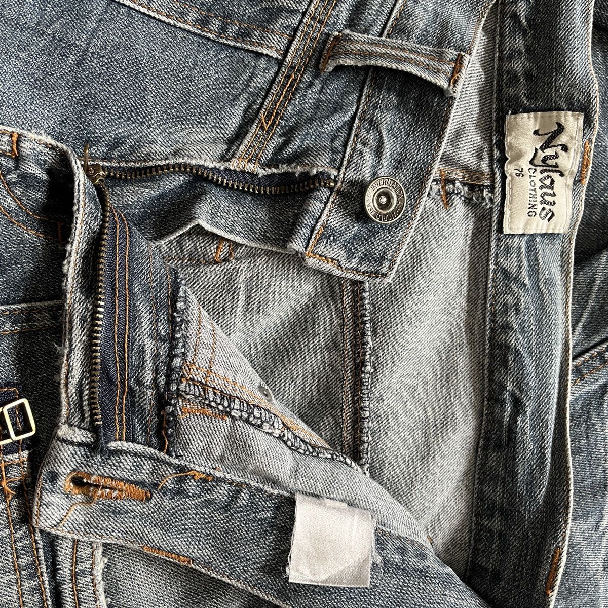 Japanese Brand - Vintage Nylaus Japanese Designer Bush Pants Denim Pockets - 16