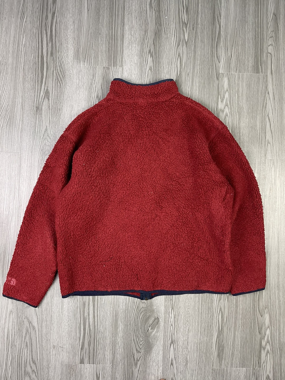 Red maroon The North Face fleece jacket - 3
