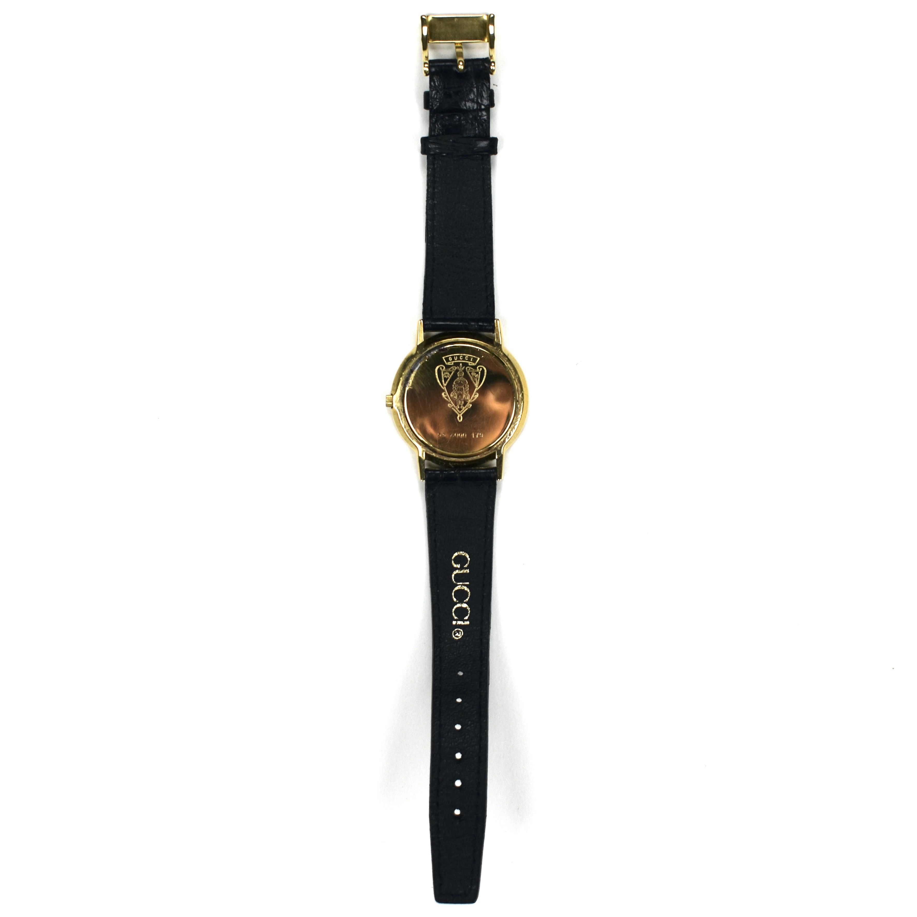 Gucci 3000M Gold Web Dial Watch - 11