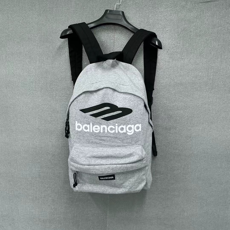 Balenciaga Explorer 3B Printed Grey Cotton Backpack - 1