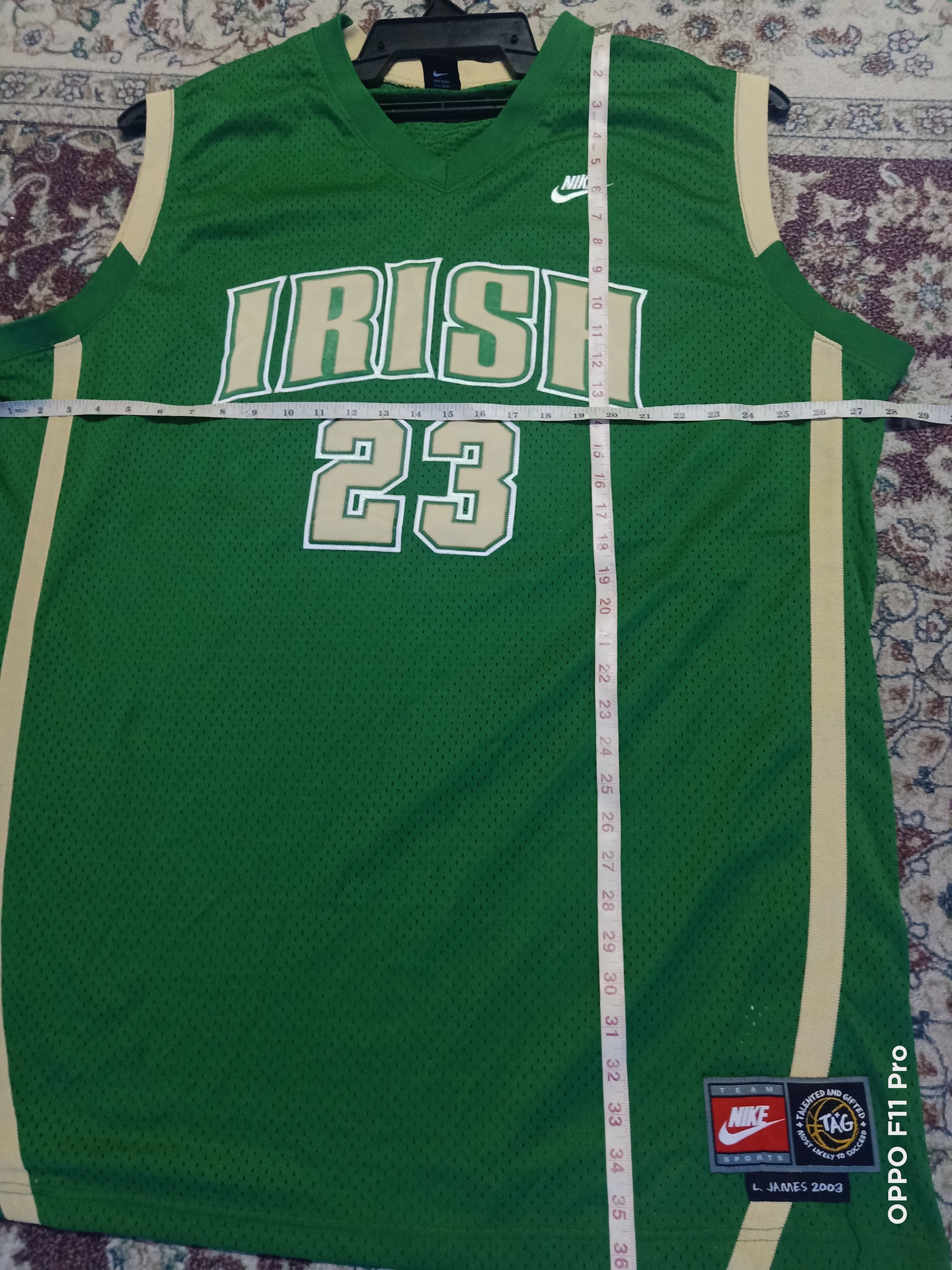 Lebron James High School Irish Biege 03 Jersey - 7