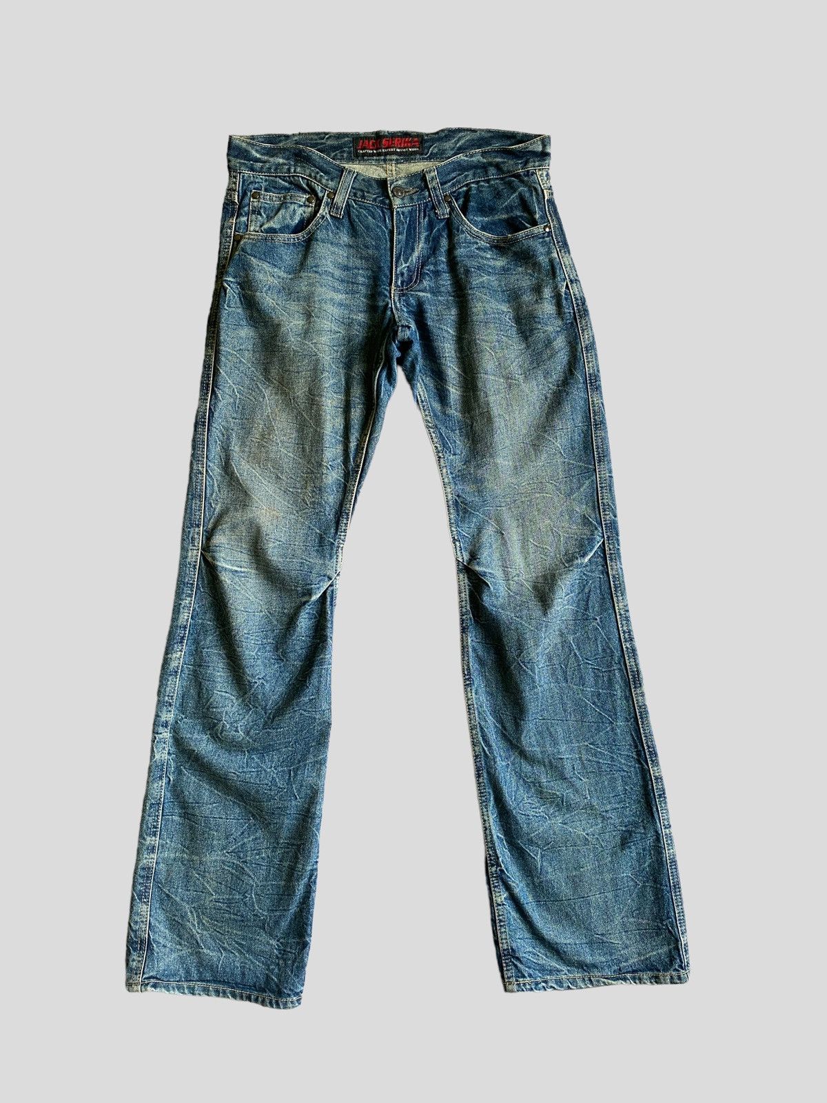 Vintage - Flared JACK SERIKA Wing Printed Low Rise Boot Cut Denim - 3