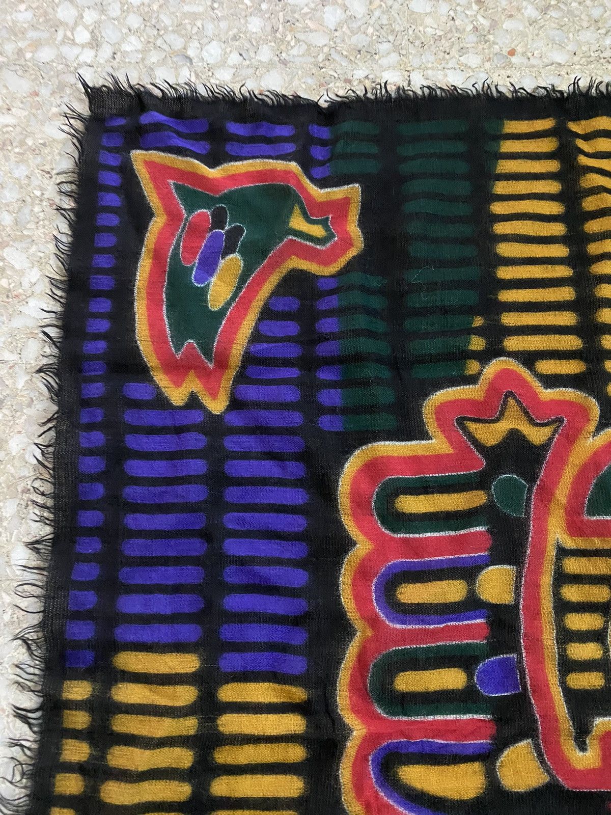 Vintage 80’s Issey Miyake Textile Art Square Scarf - 4