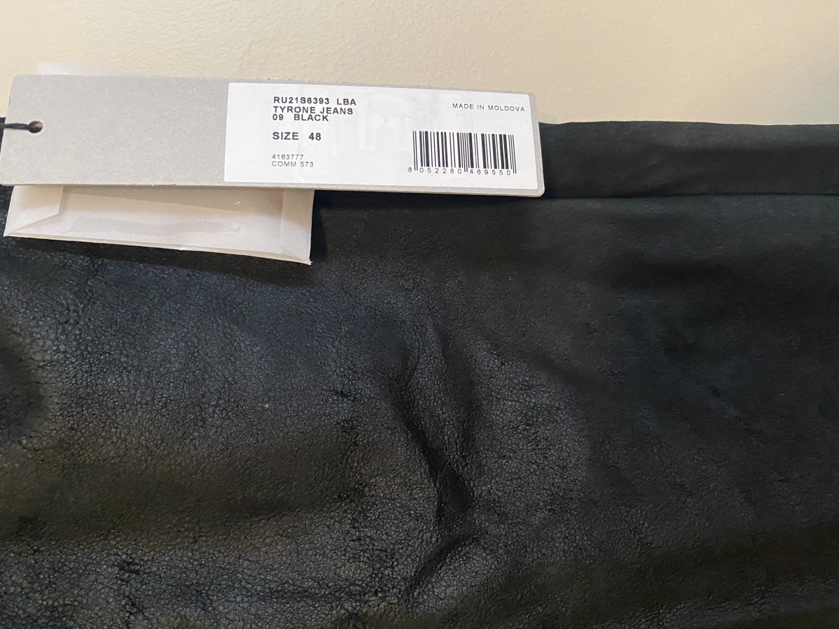SS21 textured leather tyrone jeans - 3