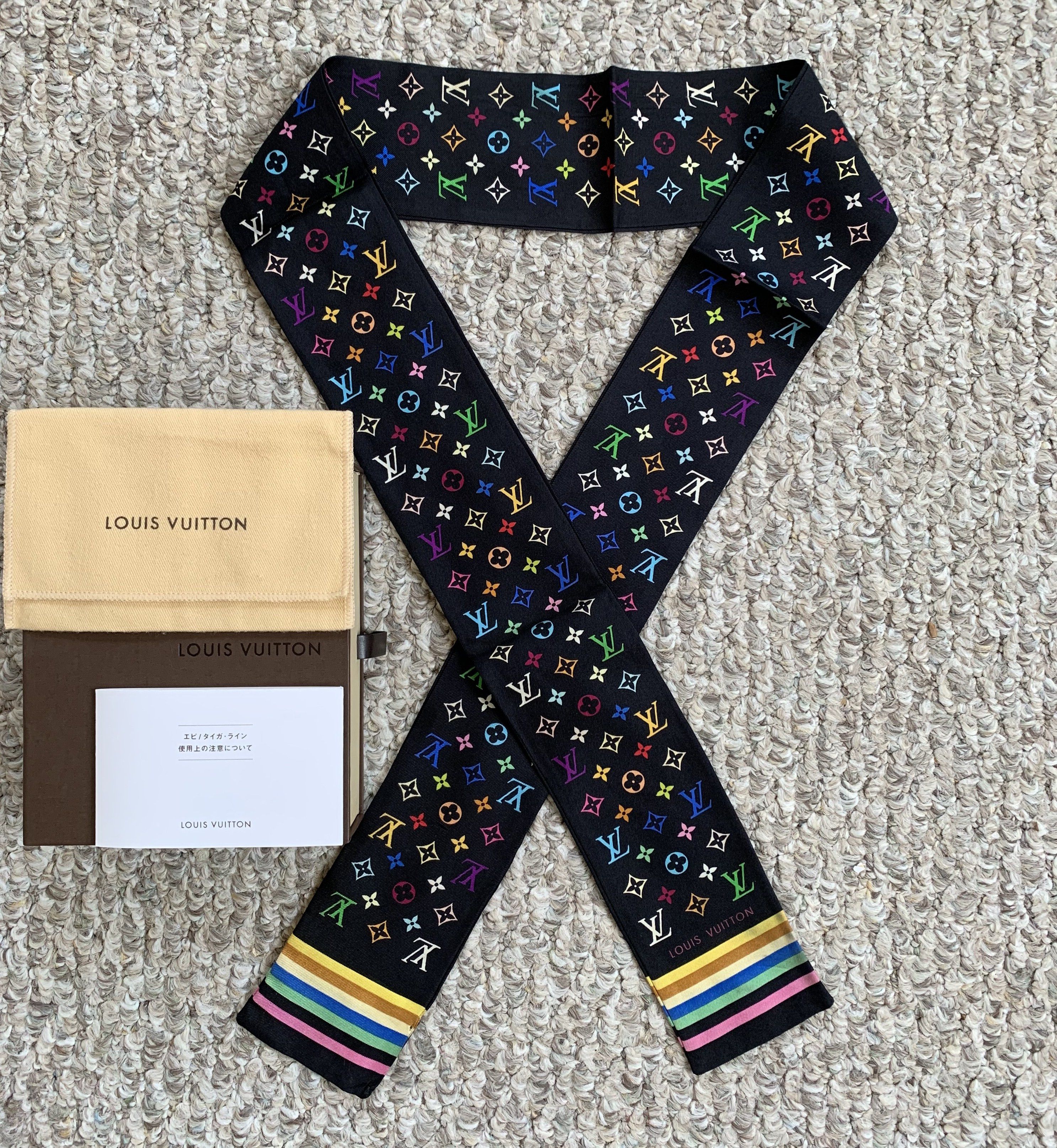 S/S 2003 Louis Vuitton Murakami Monogram Silk Scarf - 1