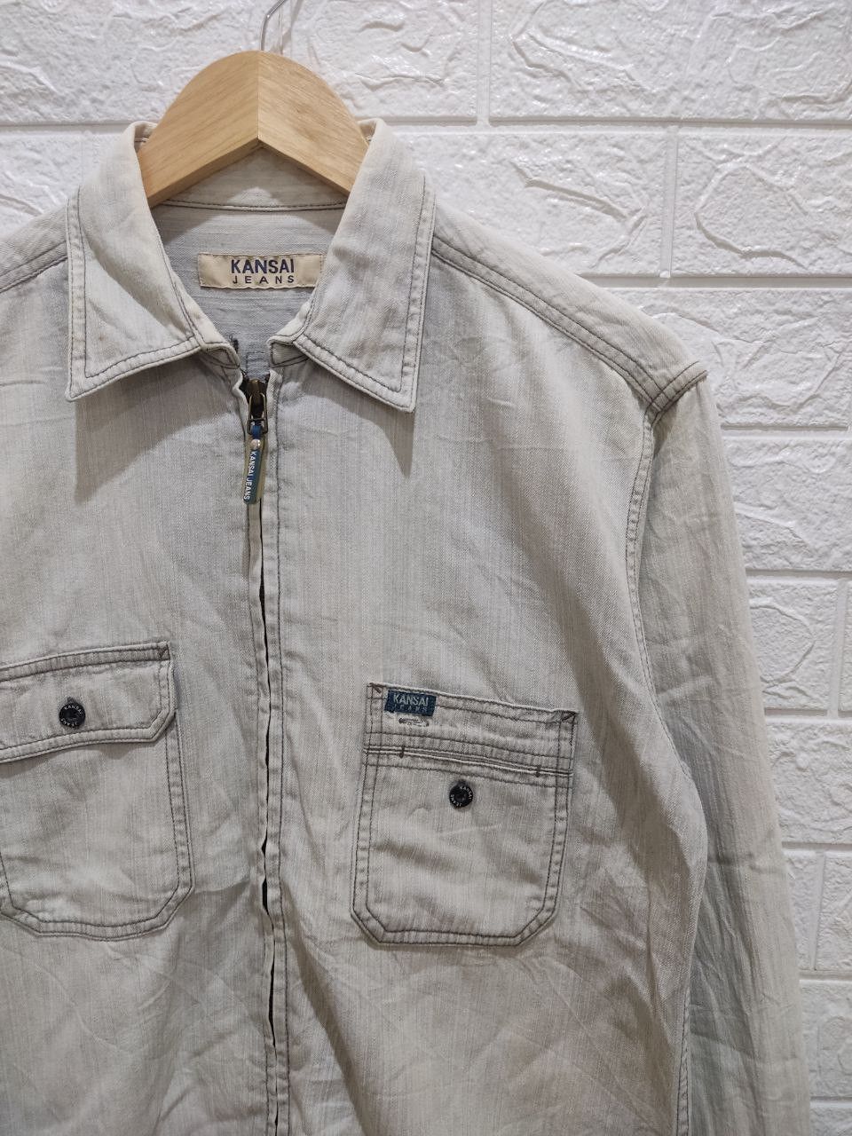 Vintage Kansai Jeans by Kansai Yamamoto Denim Zipper Jacket - 5