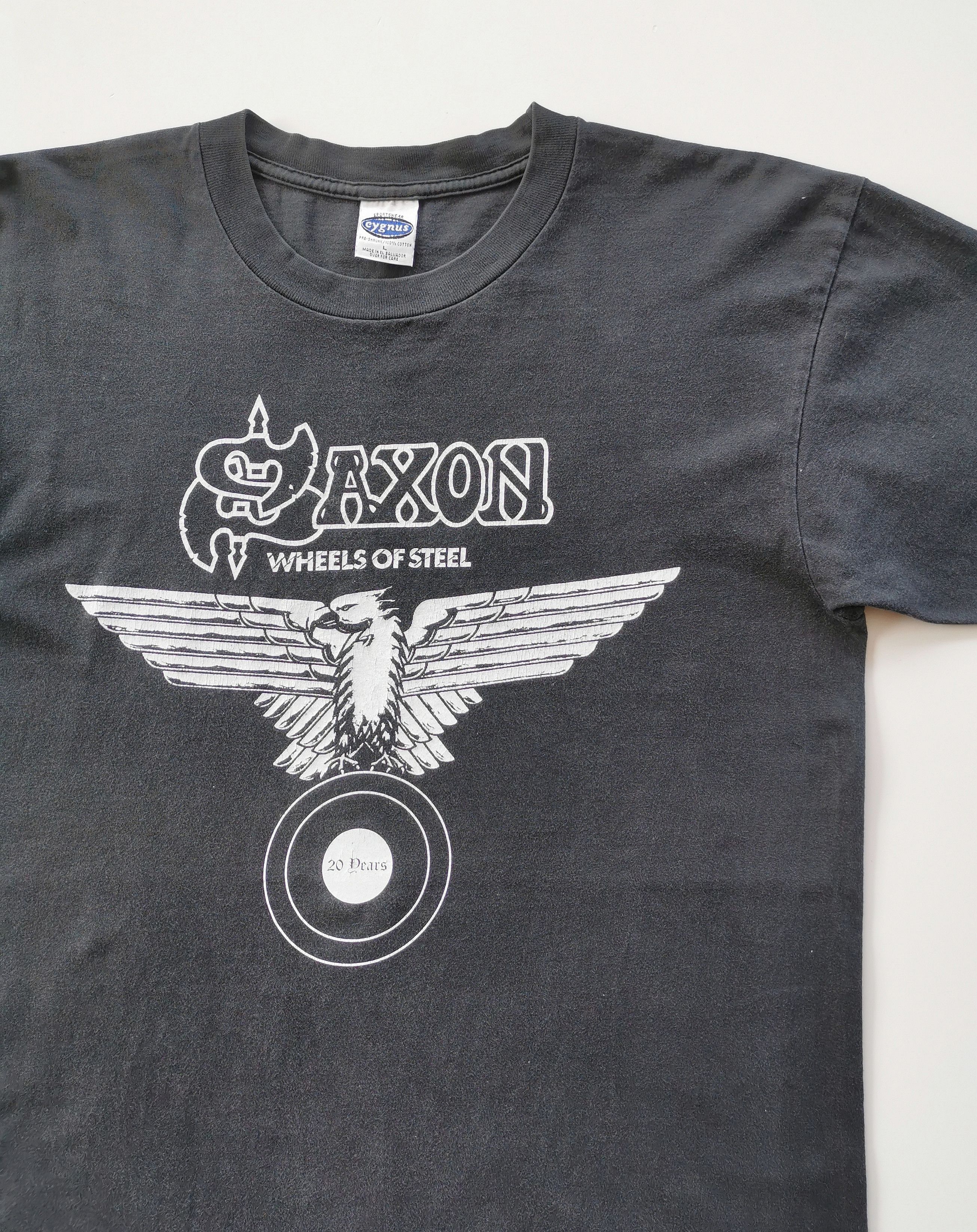 Vintage Saxon Heavy Metal Band Tshirt - 3