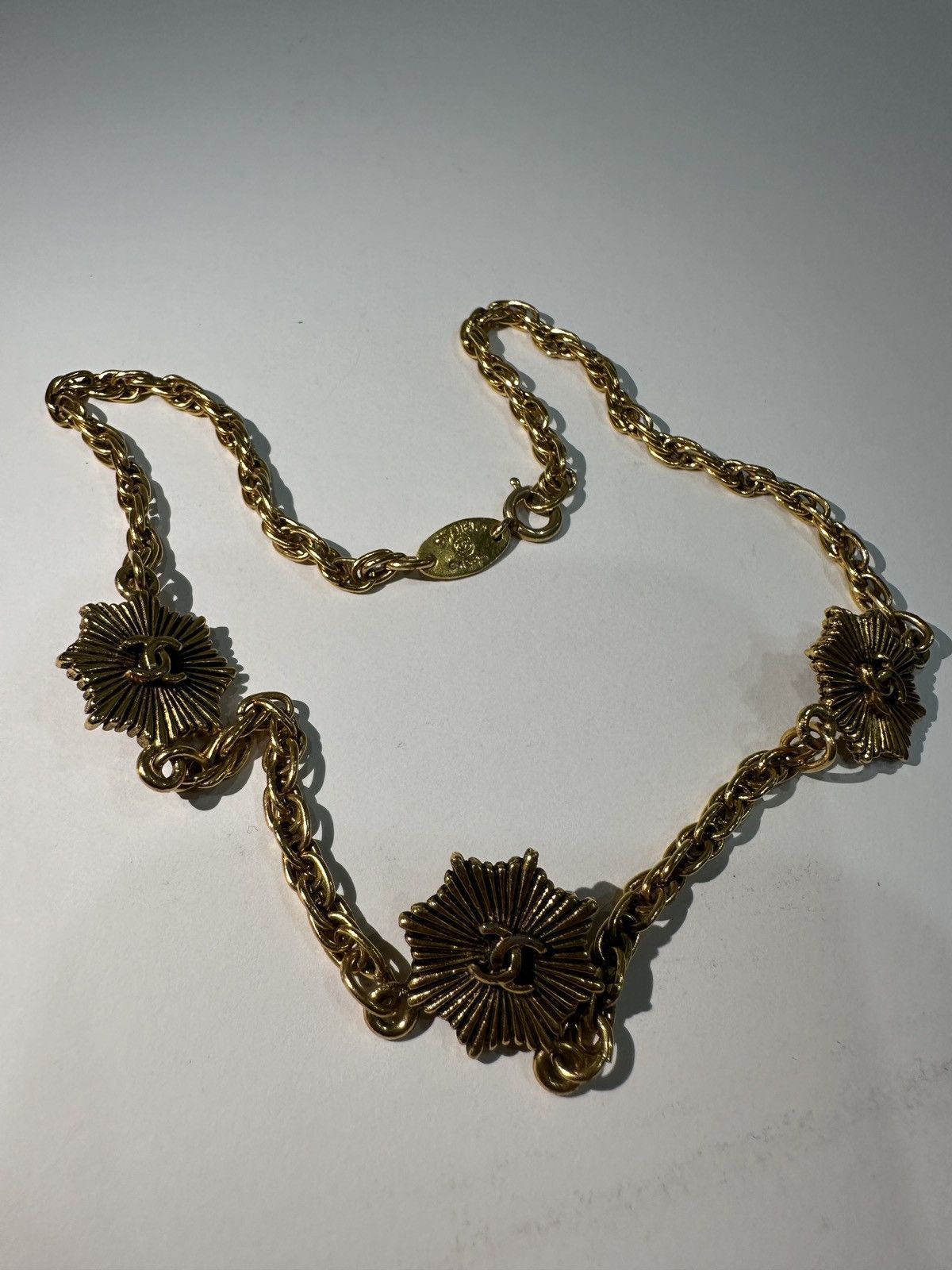 CHANEL - Vintage 1984 Black Charm Chocker Necklace - 8