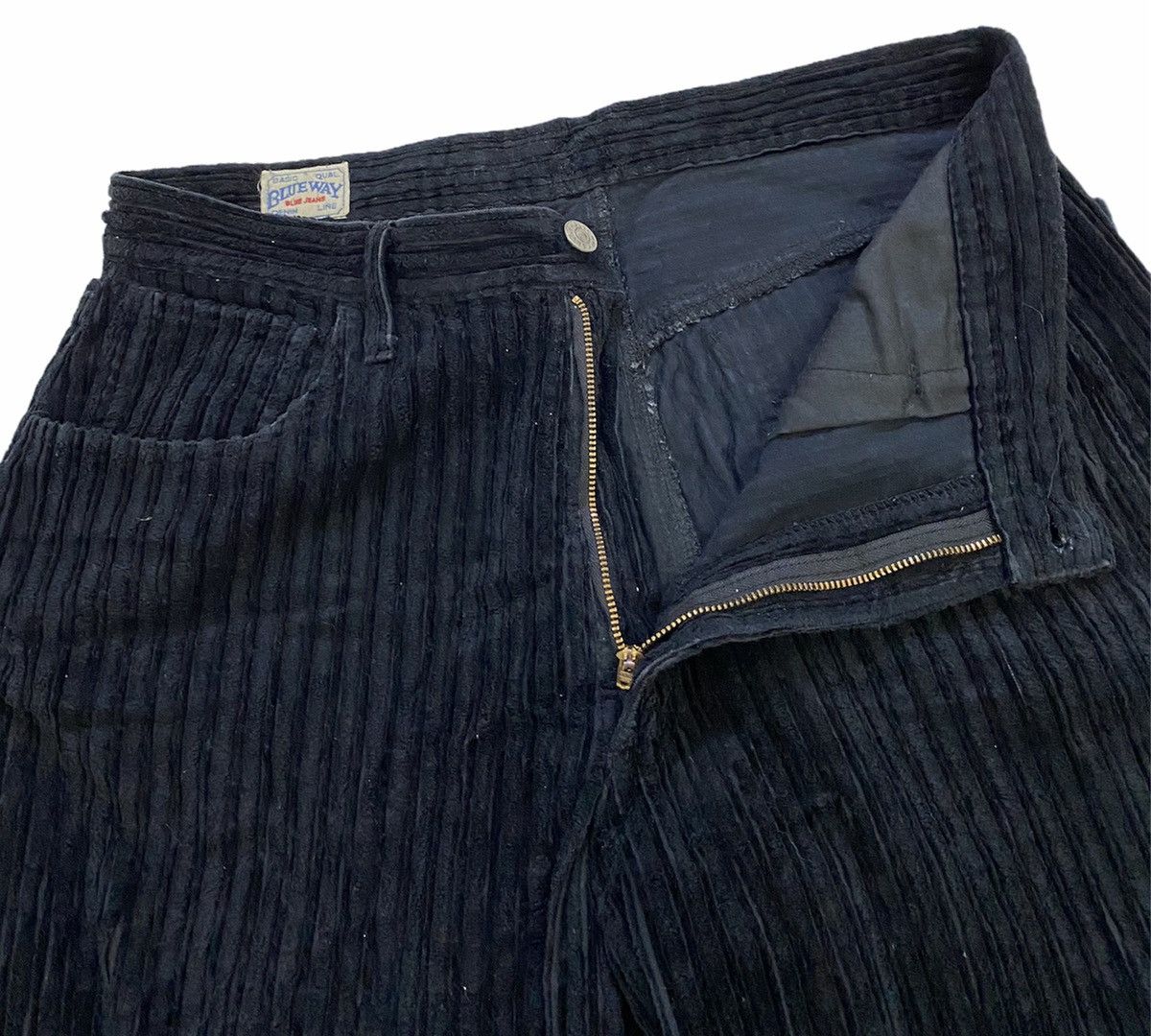 Indigo - Blue Way Japan Corduroy Baggy Crop Pants - 7