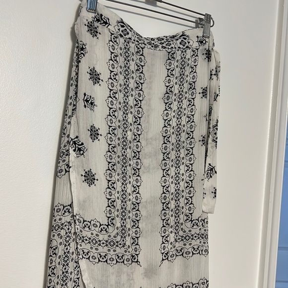 boutique - Bandana Scarf Print Boho Festival Asymmetrical Wrap Skirt - 5