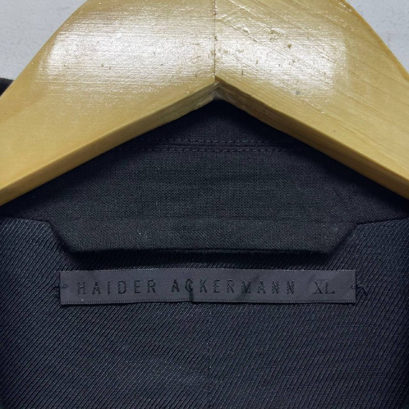Haider Ackermann Black Cotton Metal-Embellished Jacket - 14