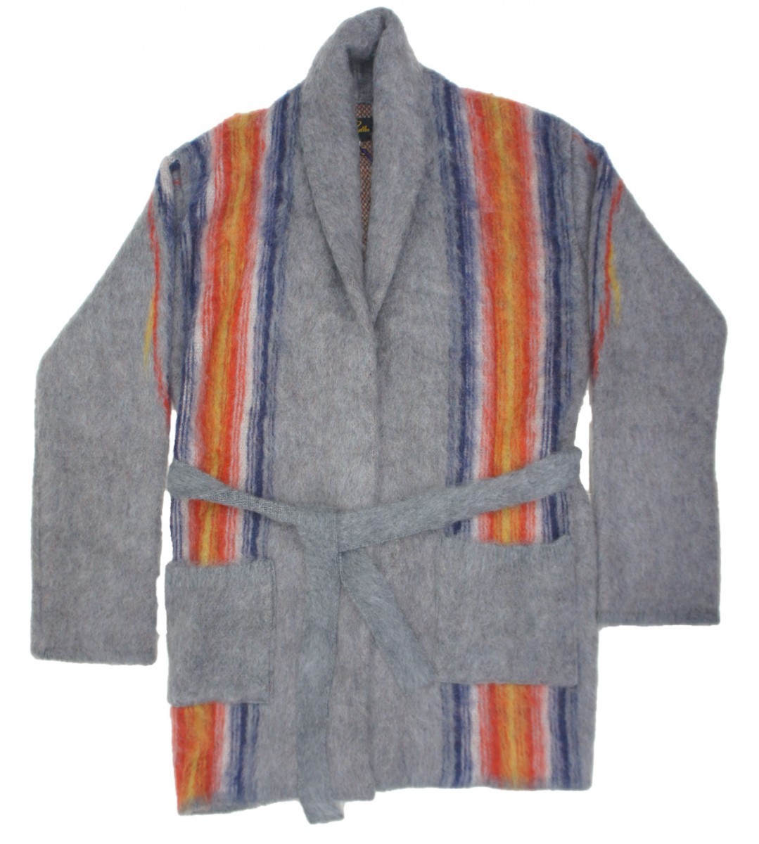 Mohair shawl collar coat - Chimayo grey - 1