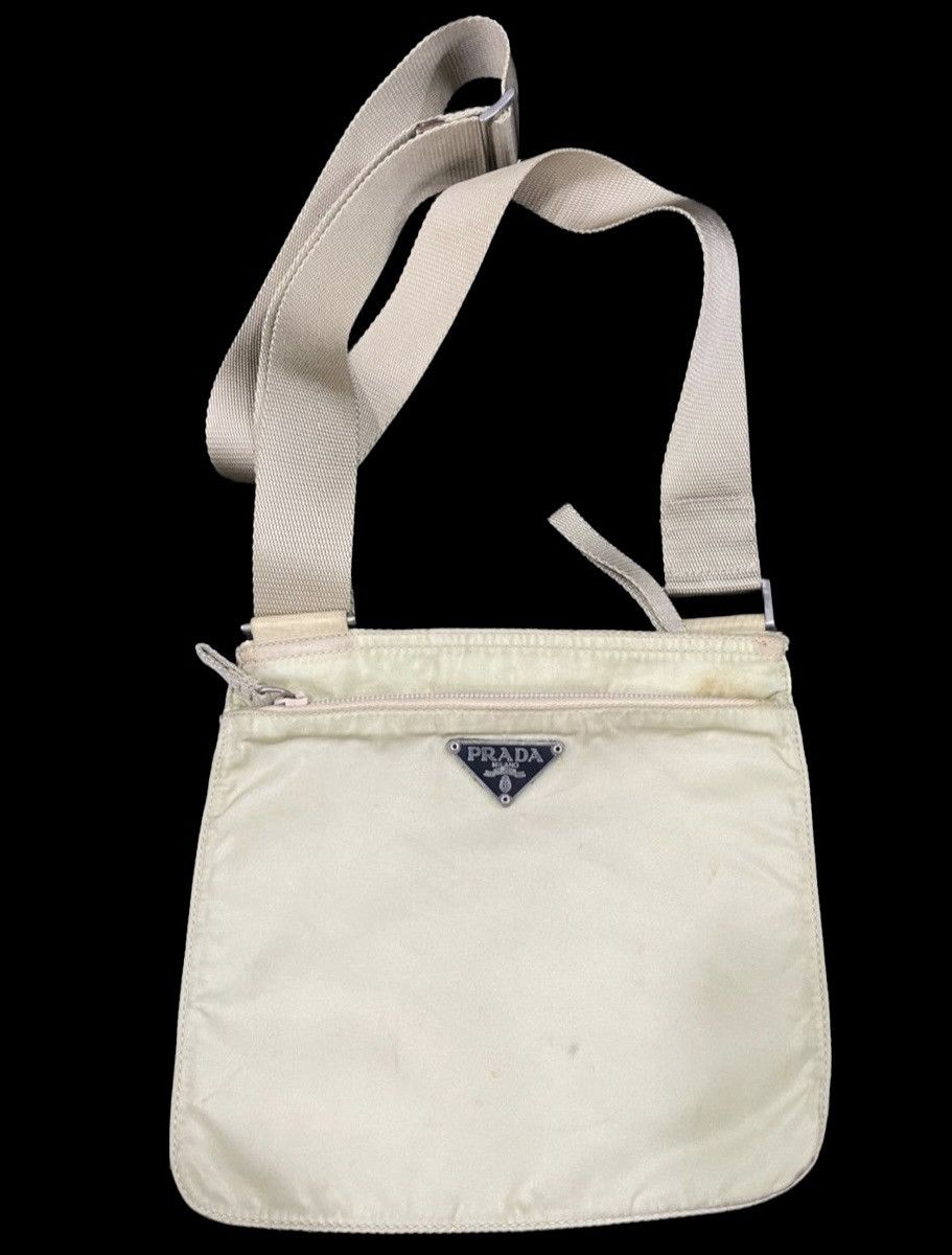 Authentic Prada Tessutto Nyalon White Crossbody Bag - 16