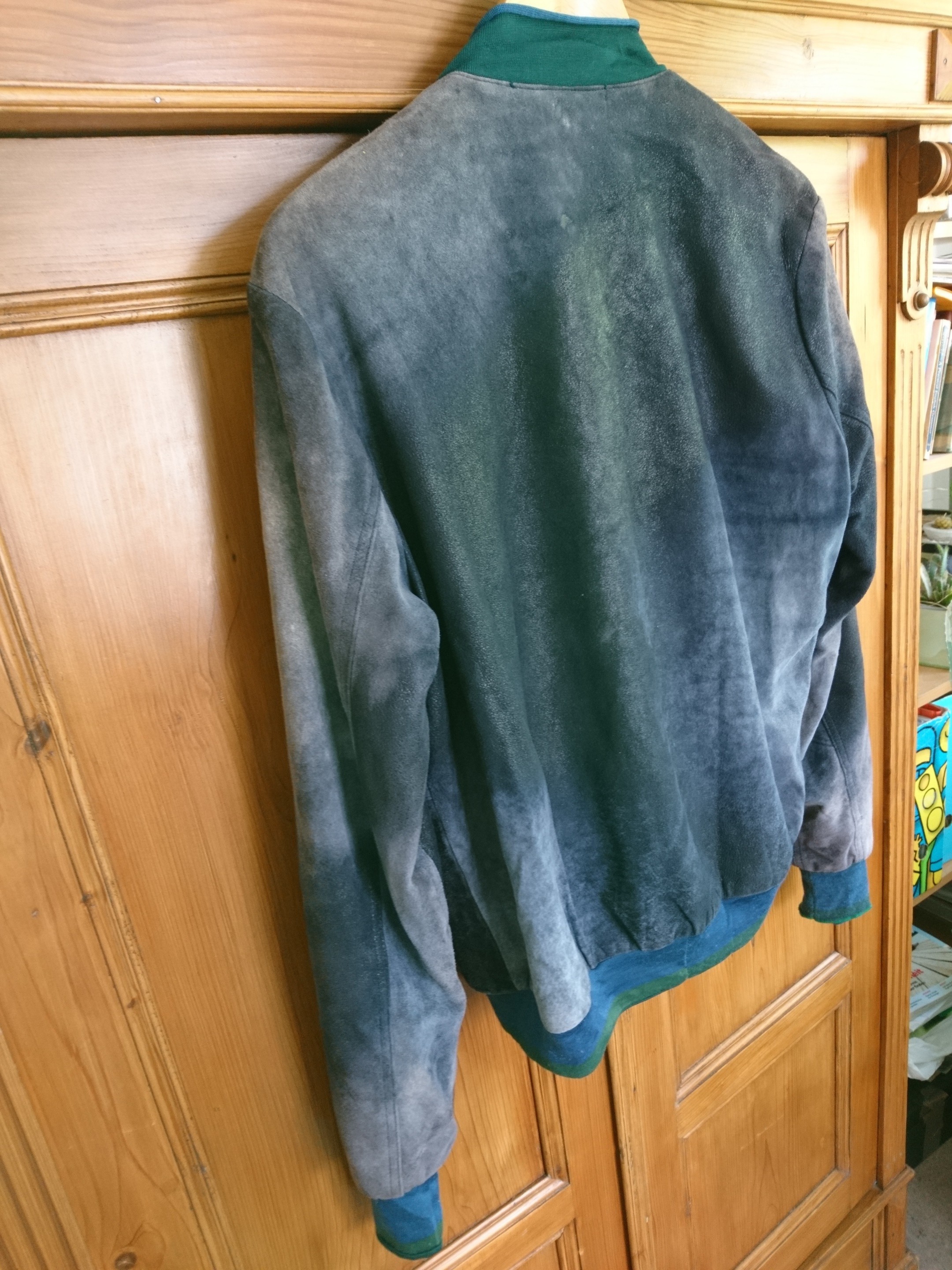 Longjourney - Rare Patchwork Leather Horsehair Cotton Bomber Jacket S M L - 10