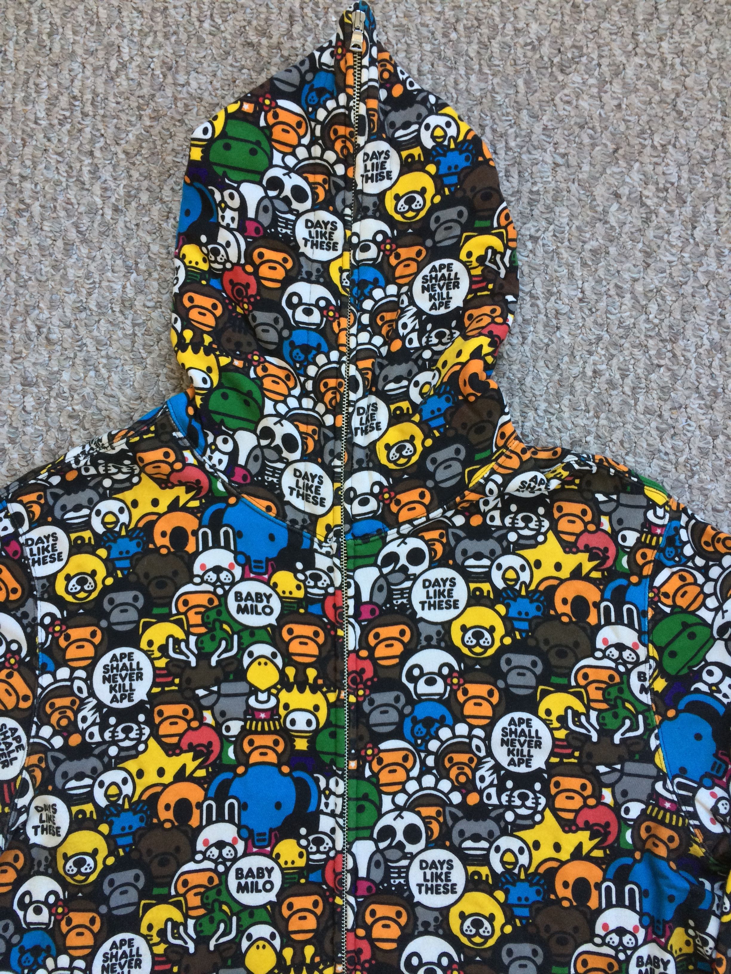 Bape Baby Milo & Friends Full Zip Hoodie size XXL - 2