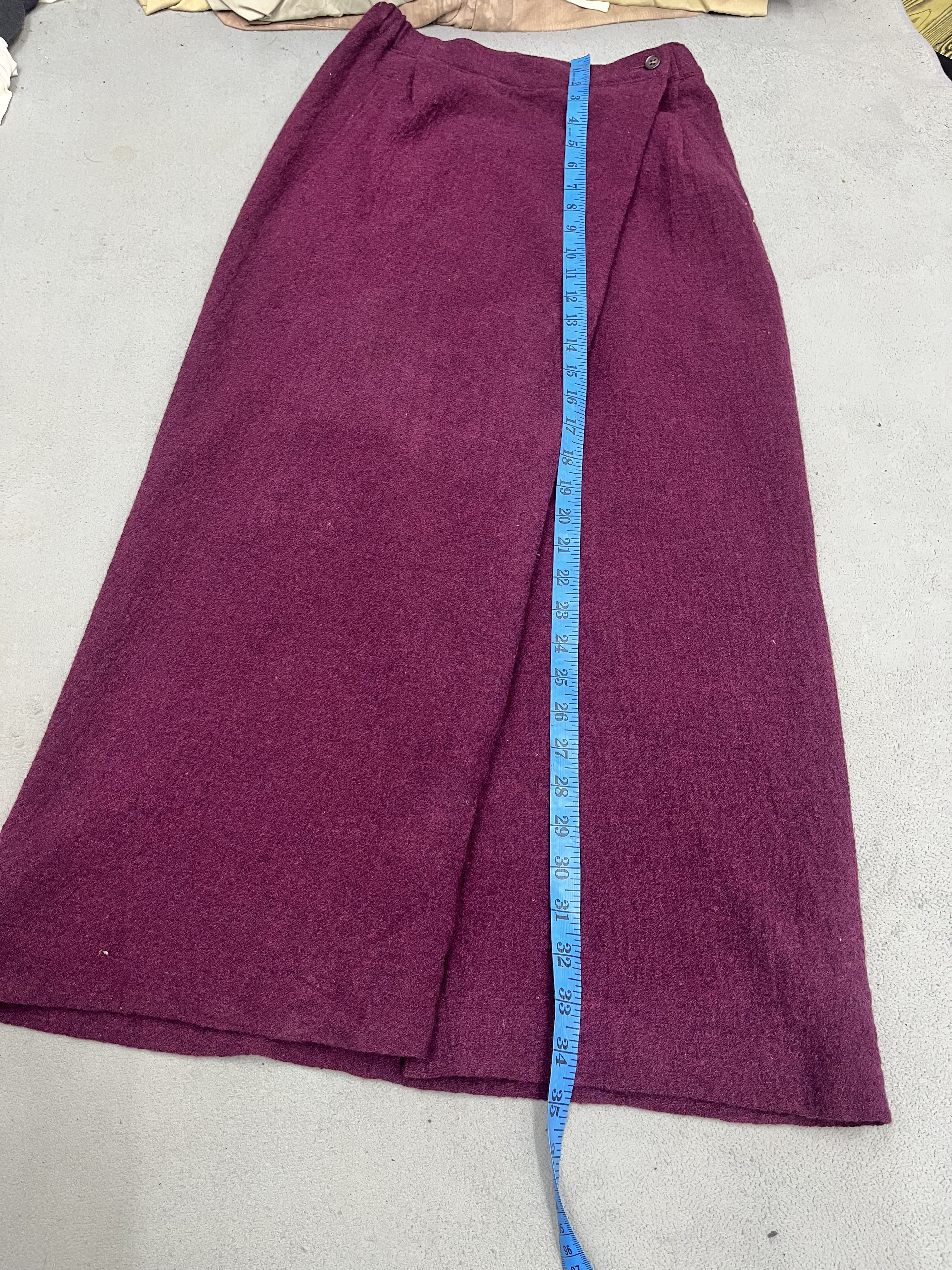 VTG ISSEY MIYAKE PLANTATION WOOL MAXI SKIRT - 10