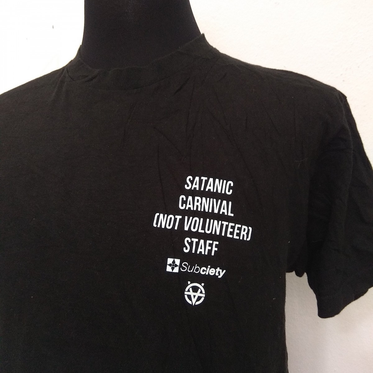 Japanese Brand - SUBCIETY Satanic Metal Punk Carnival Staff Japan Offwhite - 3