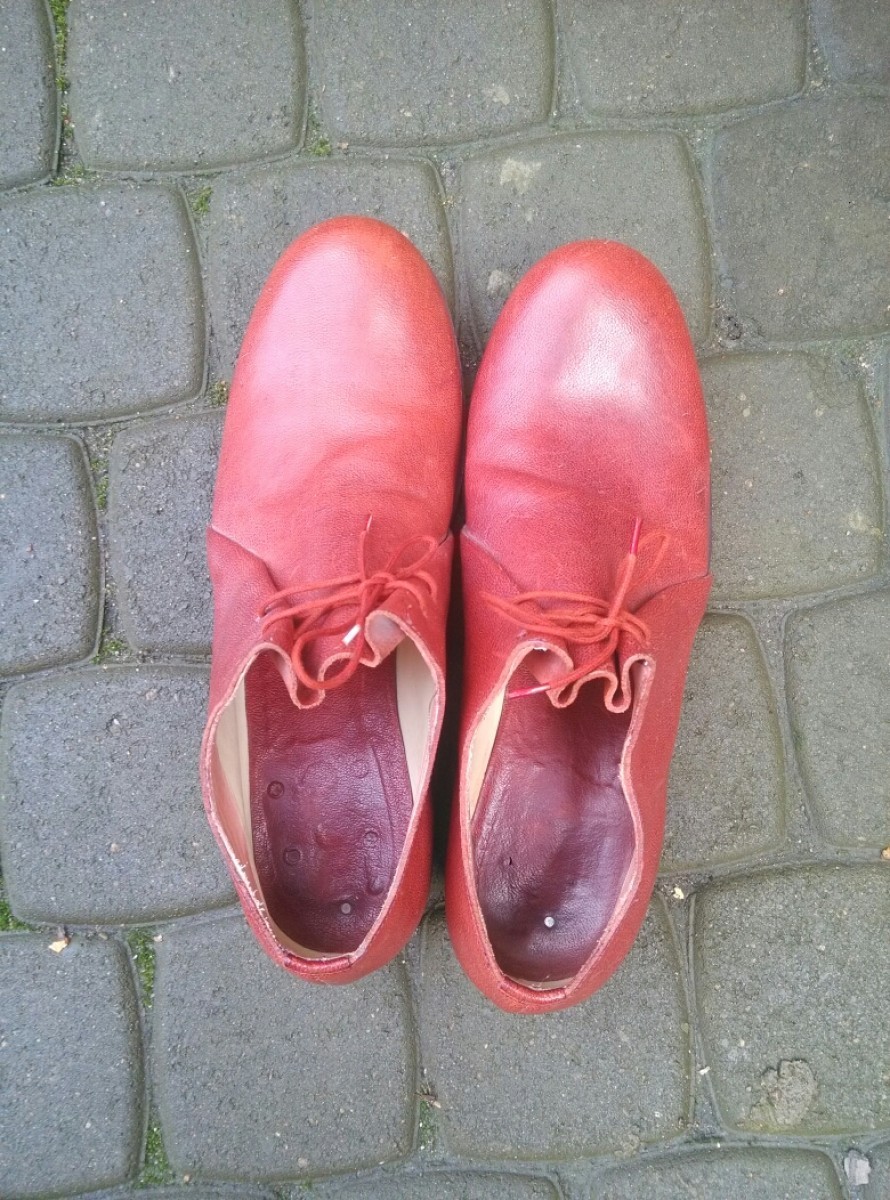 NEW NEW Red folded derby shoes SS2012 - 3