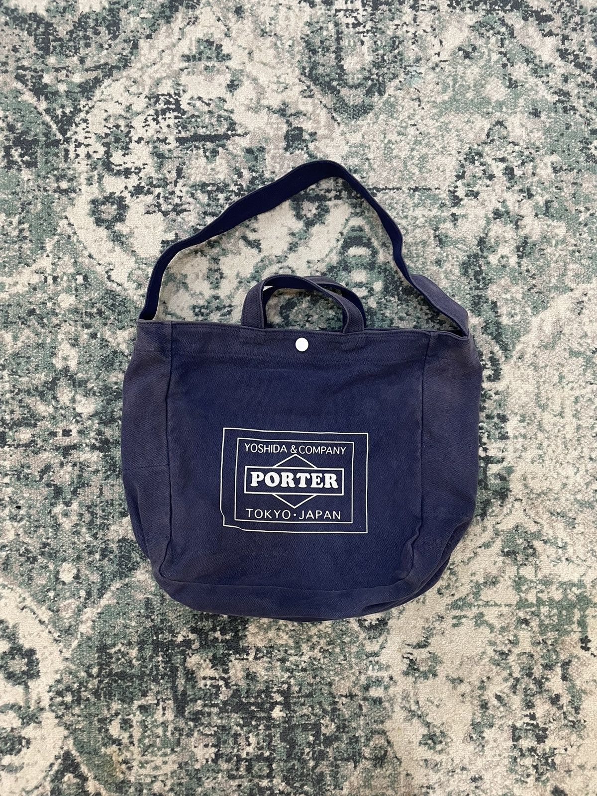 Yoshida Porter Tokyo X Lower Case Blue Logo Sling Bag - 2