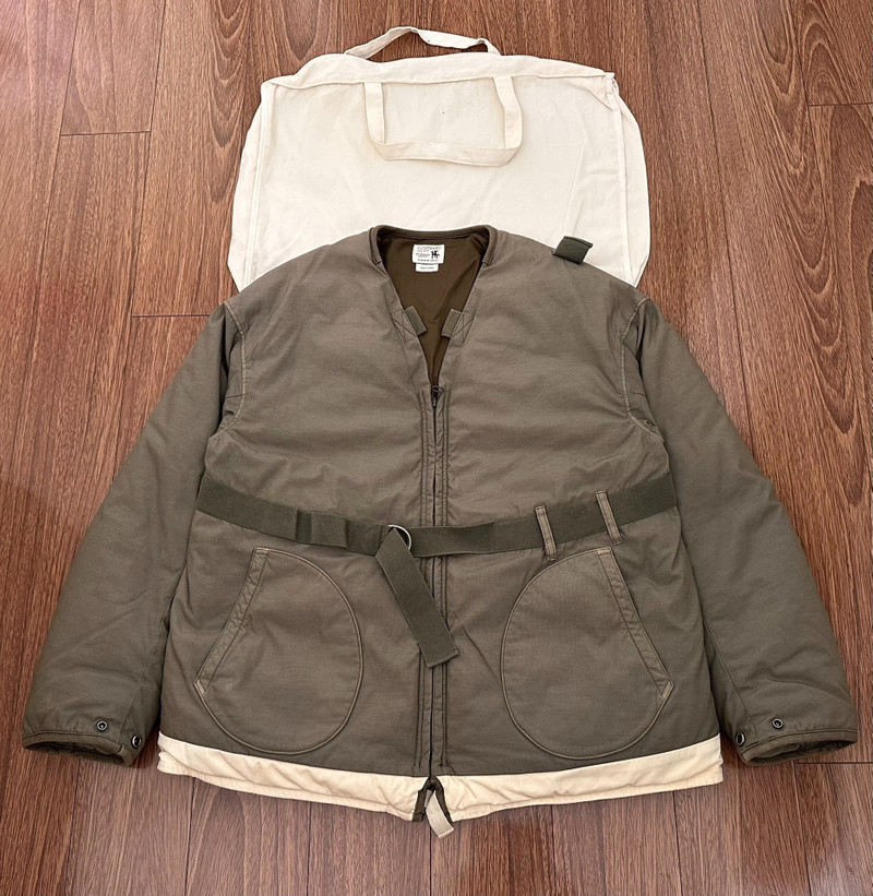 VISVIM HARRIER DOWN JKT CONTRARY DEPT C/D military line distressed jacket - 1