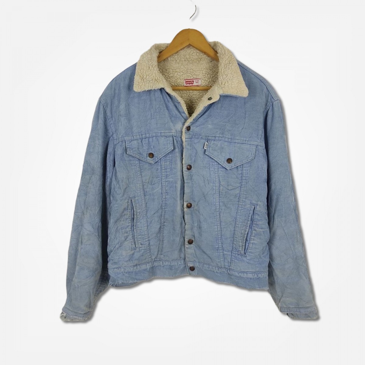 80s Corduroy Sherpa Lined Work Jacket Travis - 1