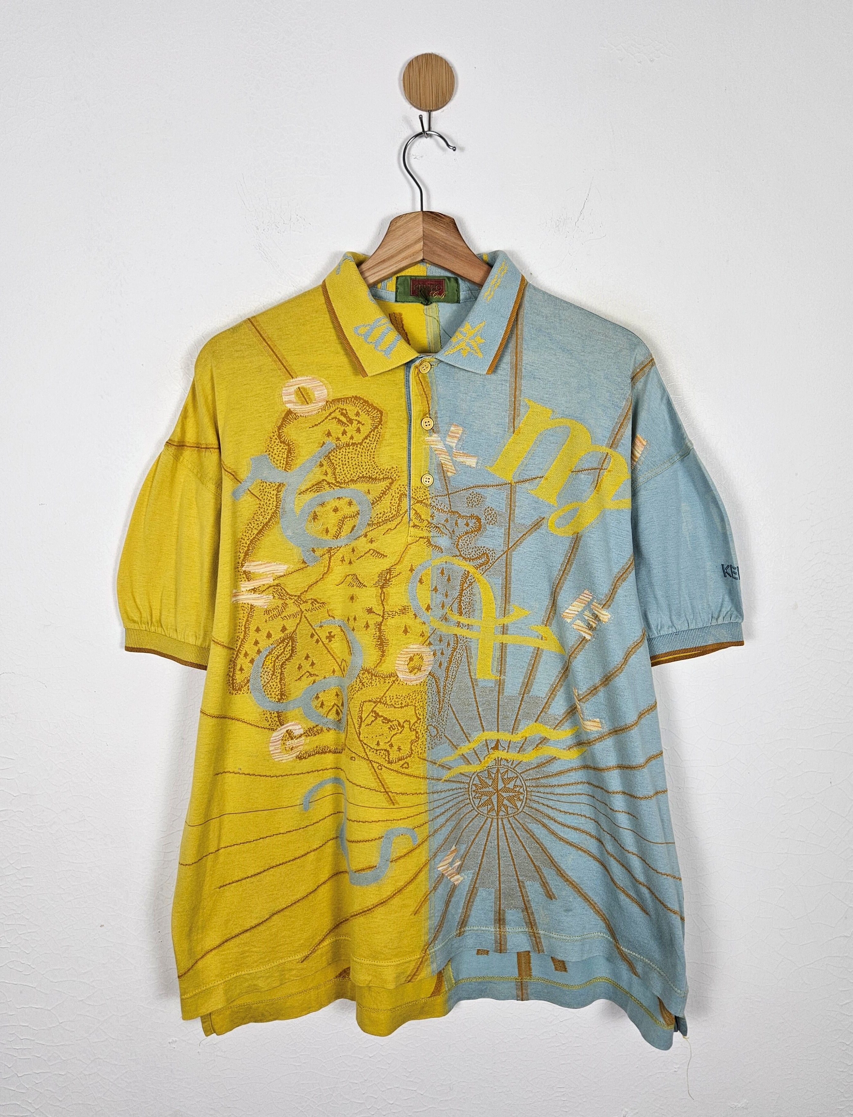 Vintage Kenzo Golf Polo Map shirt - 1