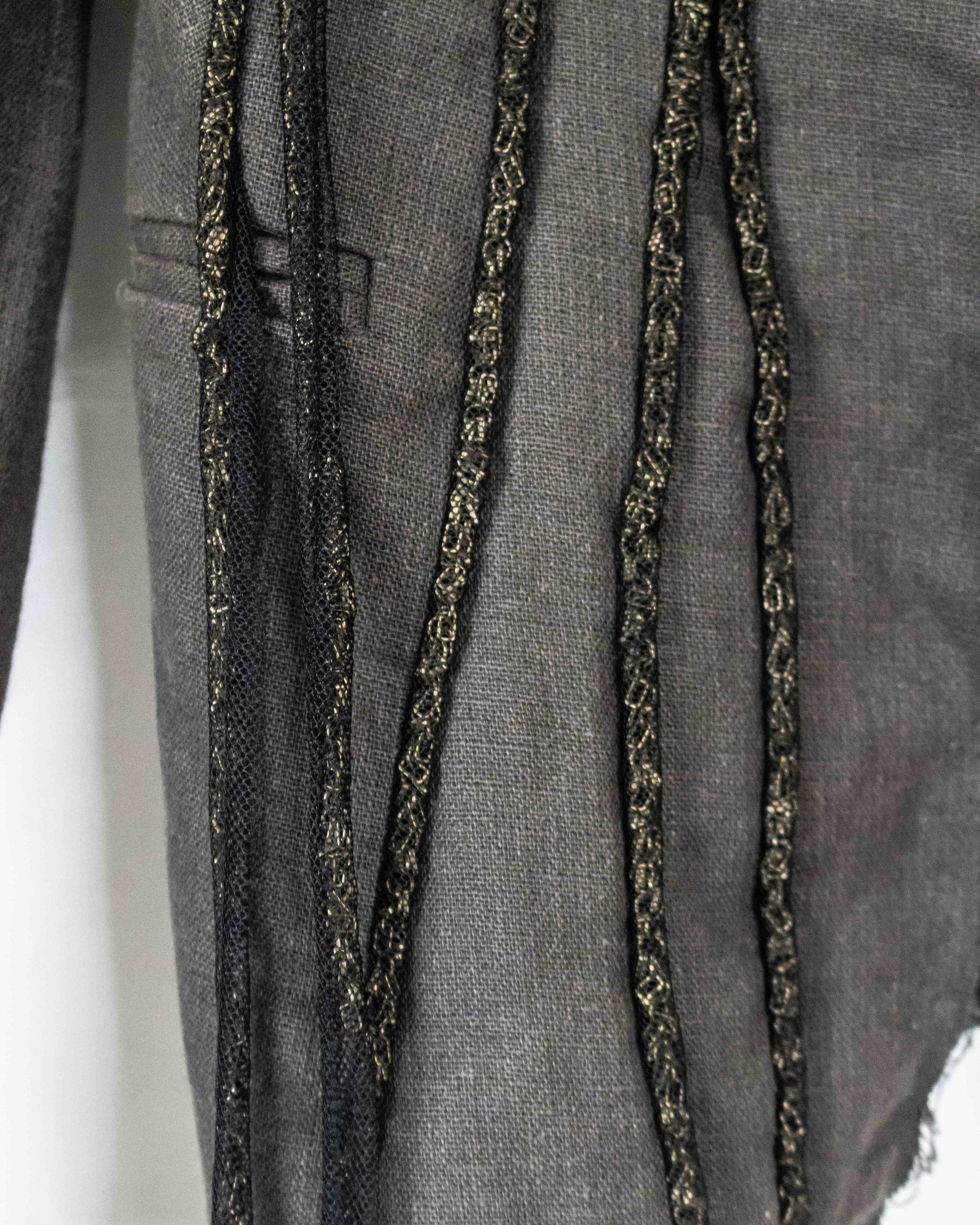 Cotton/Linen Chain Detail Jacket - 3