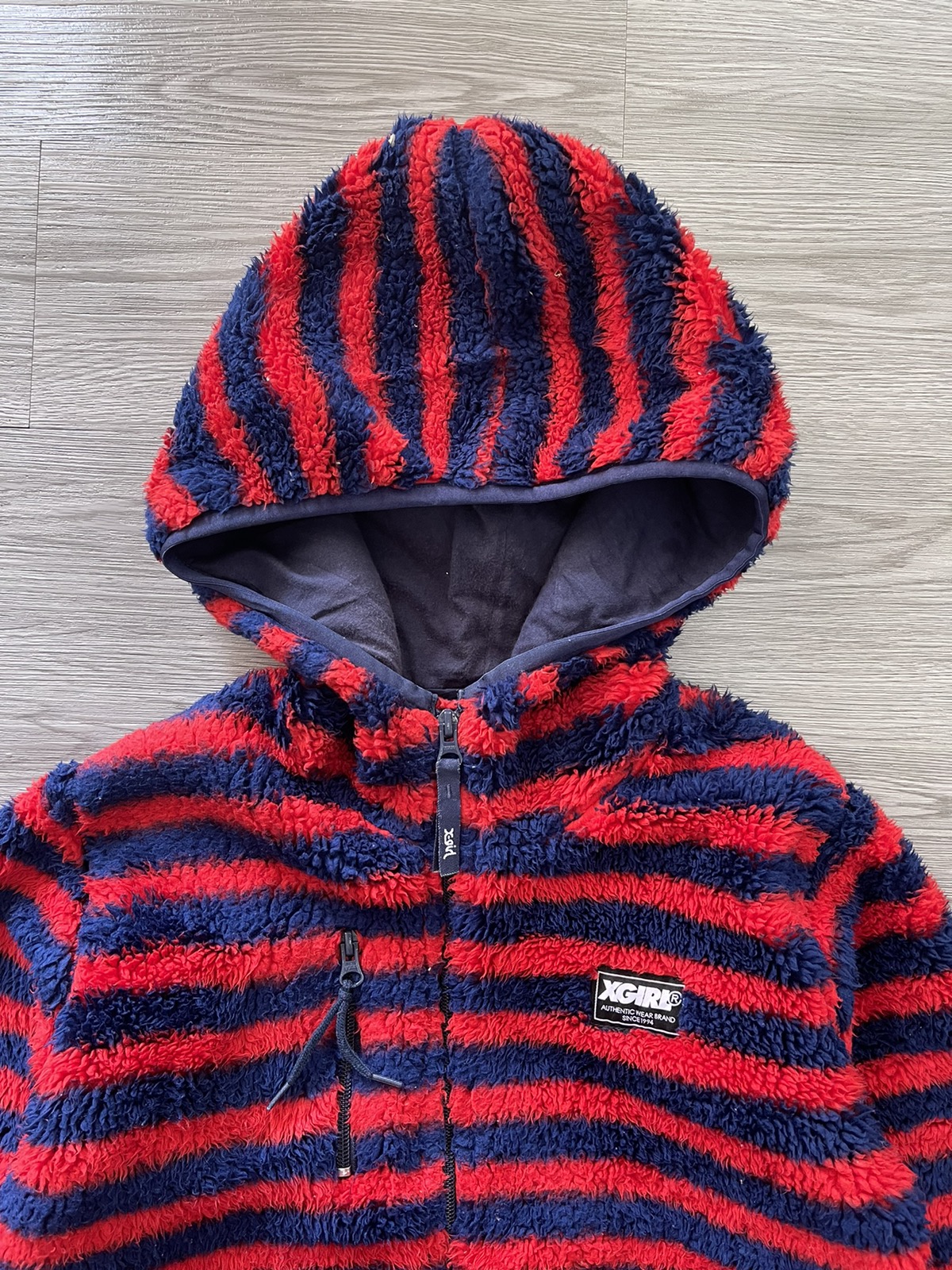 Japanese Brand - Mouintaineering X-Girl bulky fleece hooded jacket