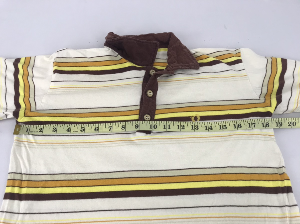 Vintage - Hang Ten Classic Colorful Striped Surf Style Polo Tee - 9